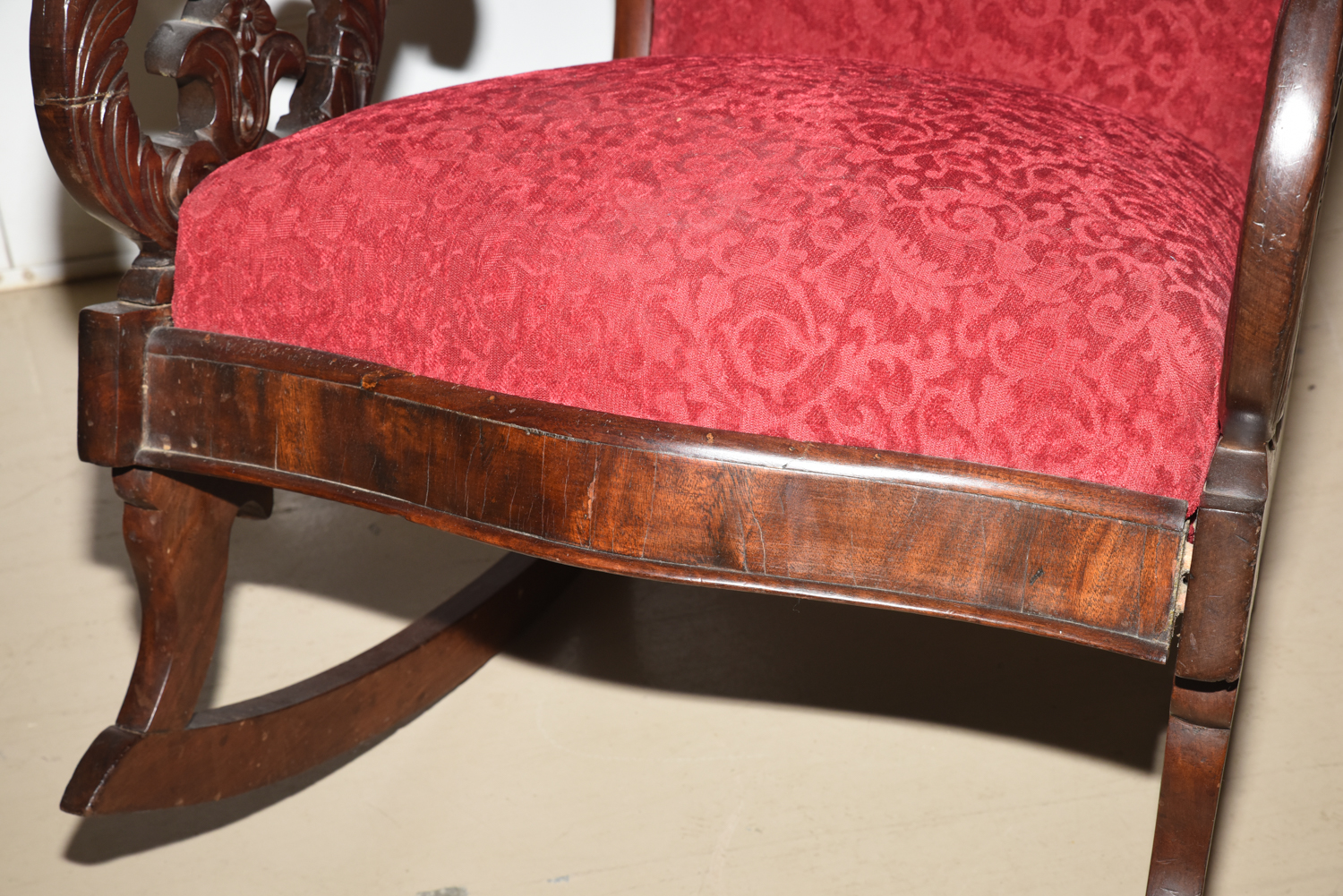 Antique American Classical Mahogany Rocker