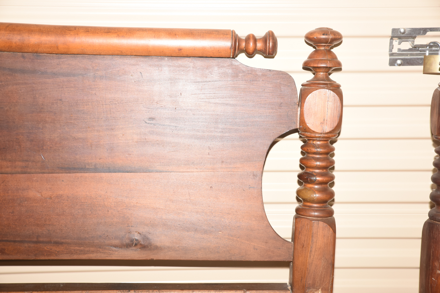 Antique Poplar Rope Bed in Standard Twin-Size