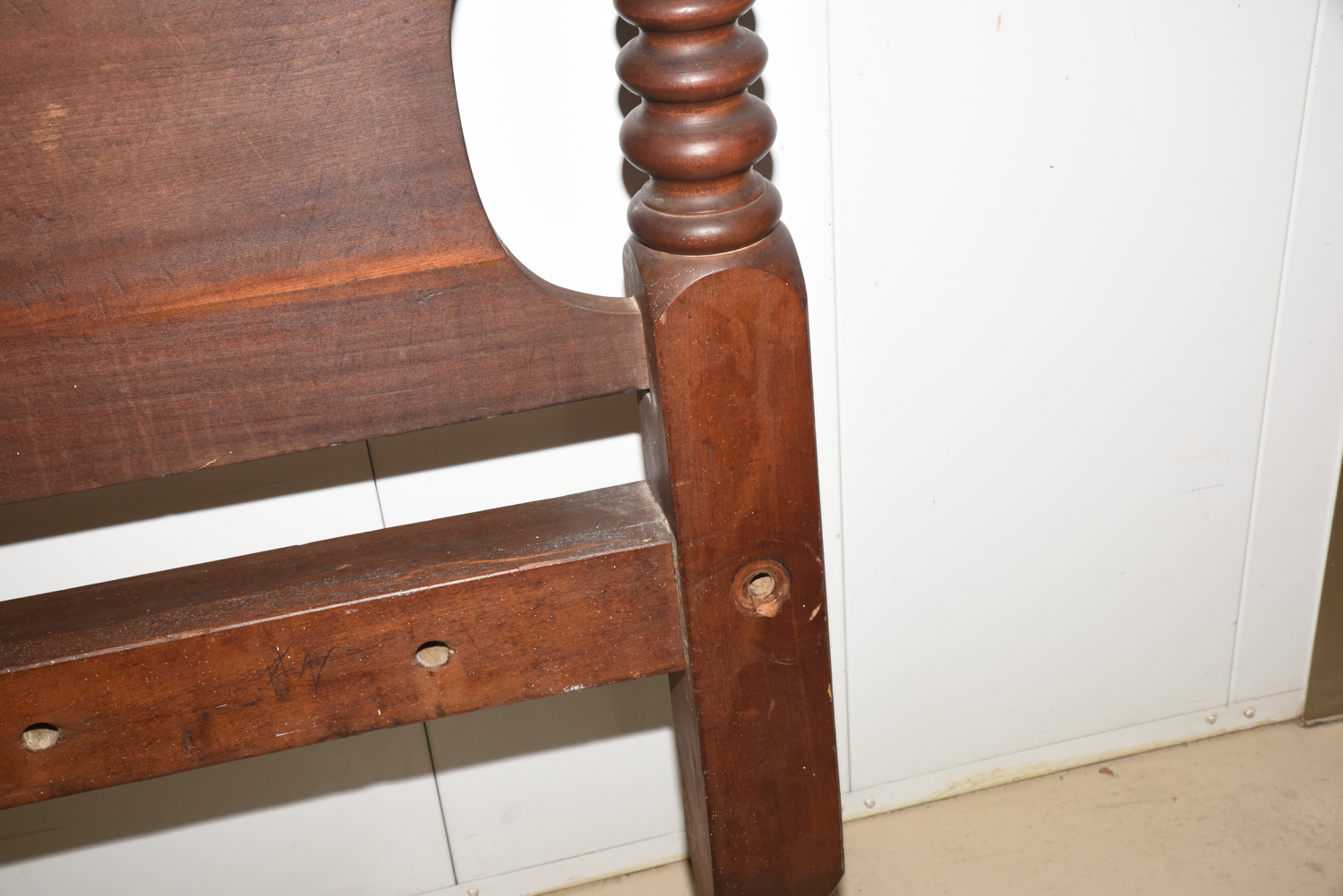 Antique Poplar Rope Bed in Standard Twin-Size