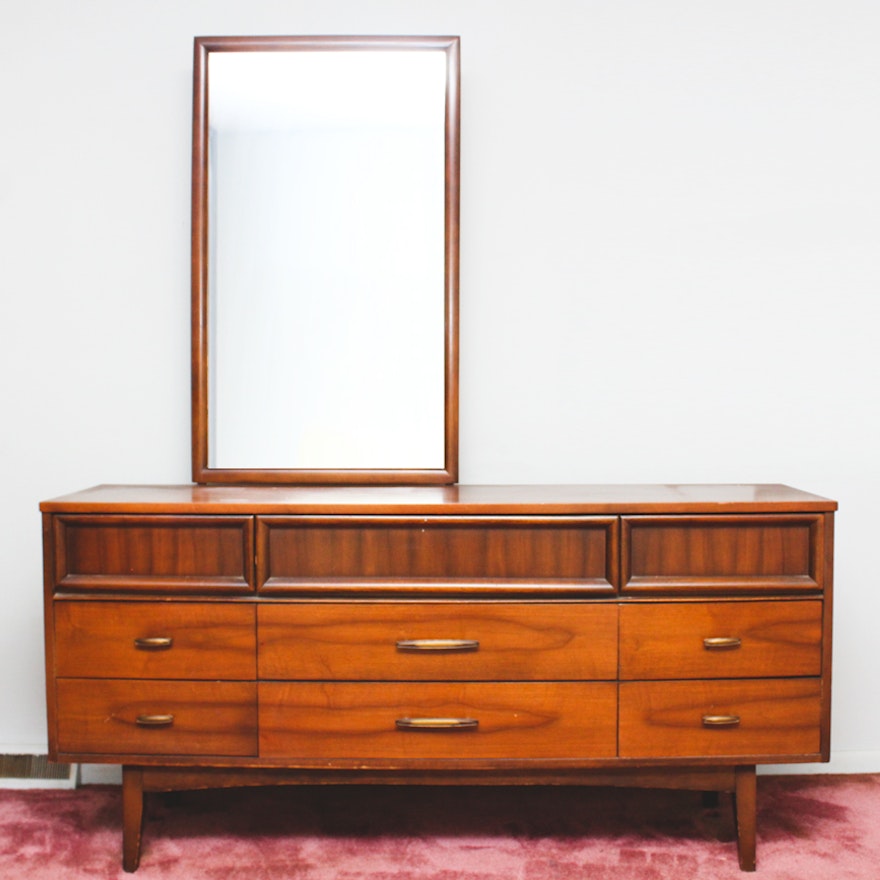 Mid Century Modern Dresser with Mirror