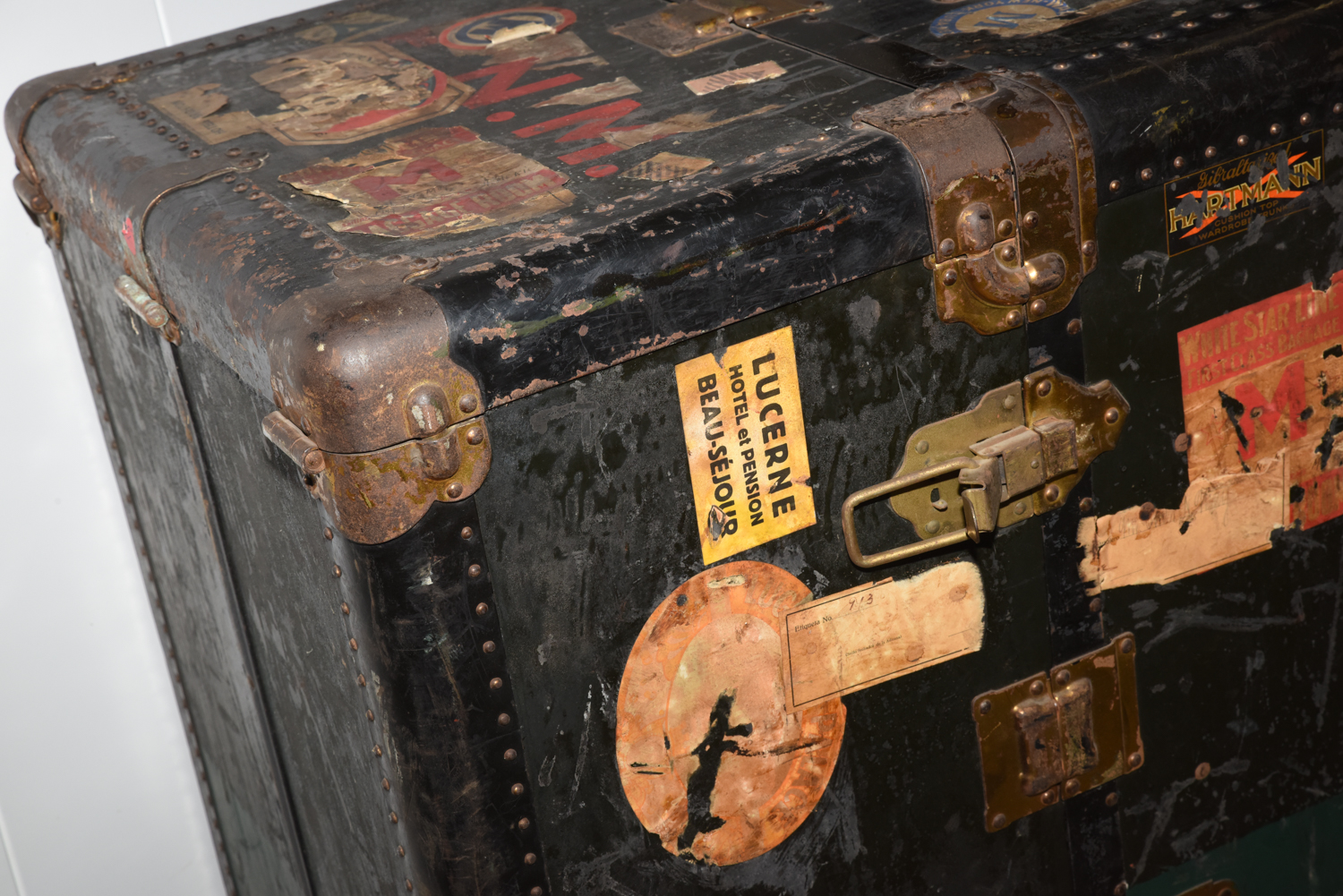 Vintage Wardrobe Steamer Trunk