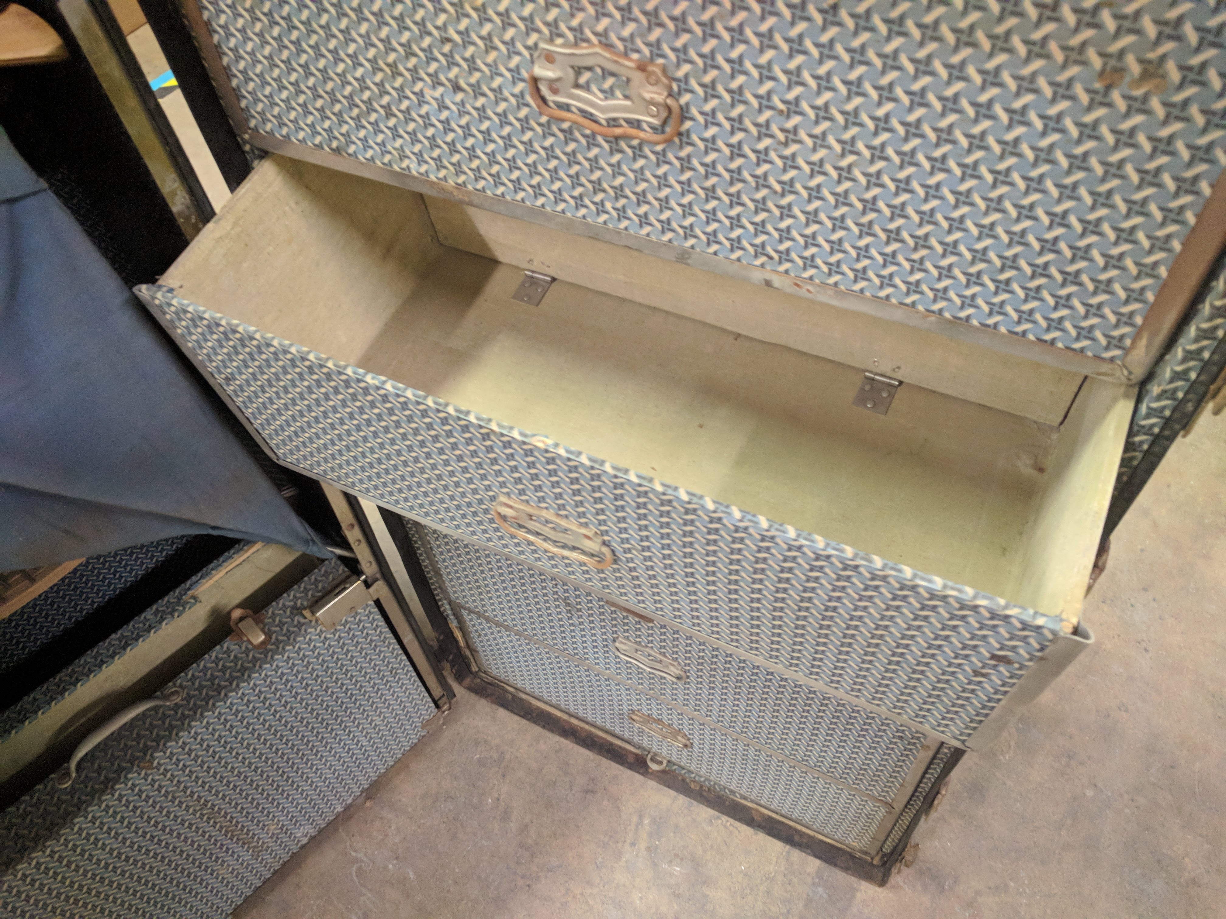 Vintage Wardrobe Steamer Trunk