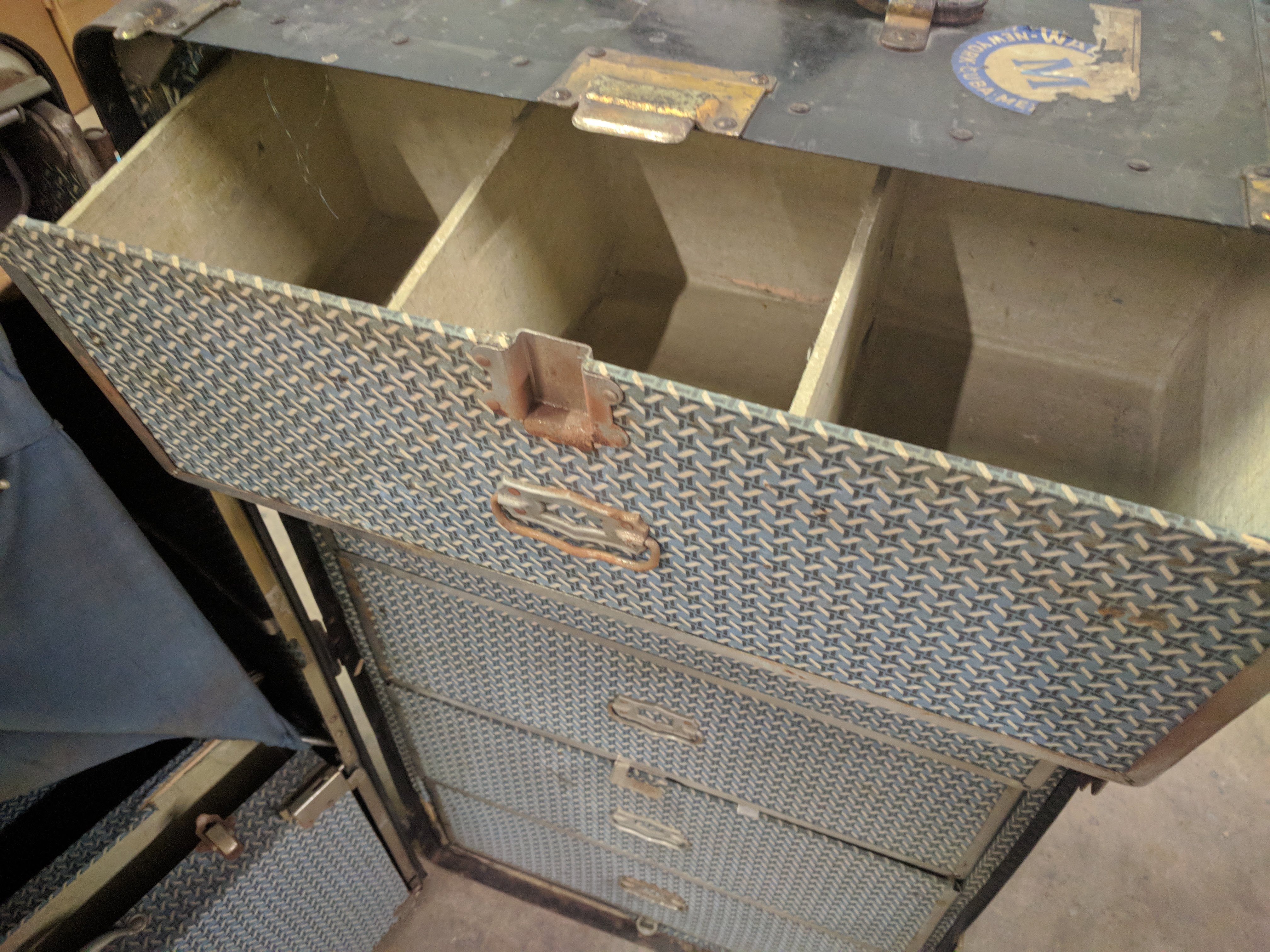 Vintage Wardrobe Steamer Trunk