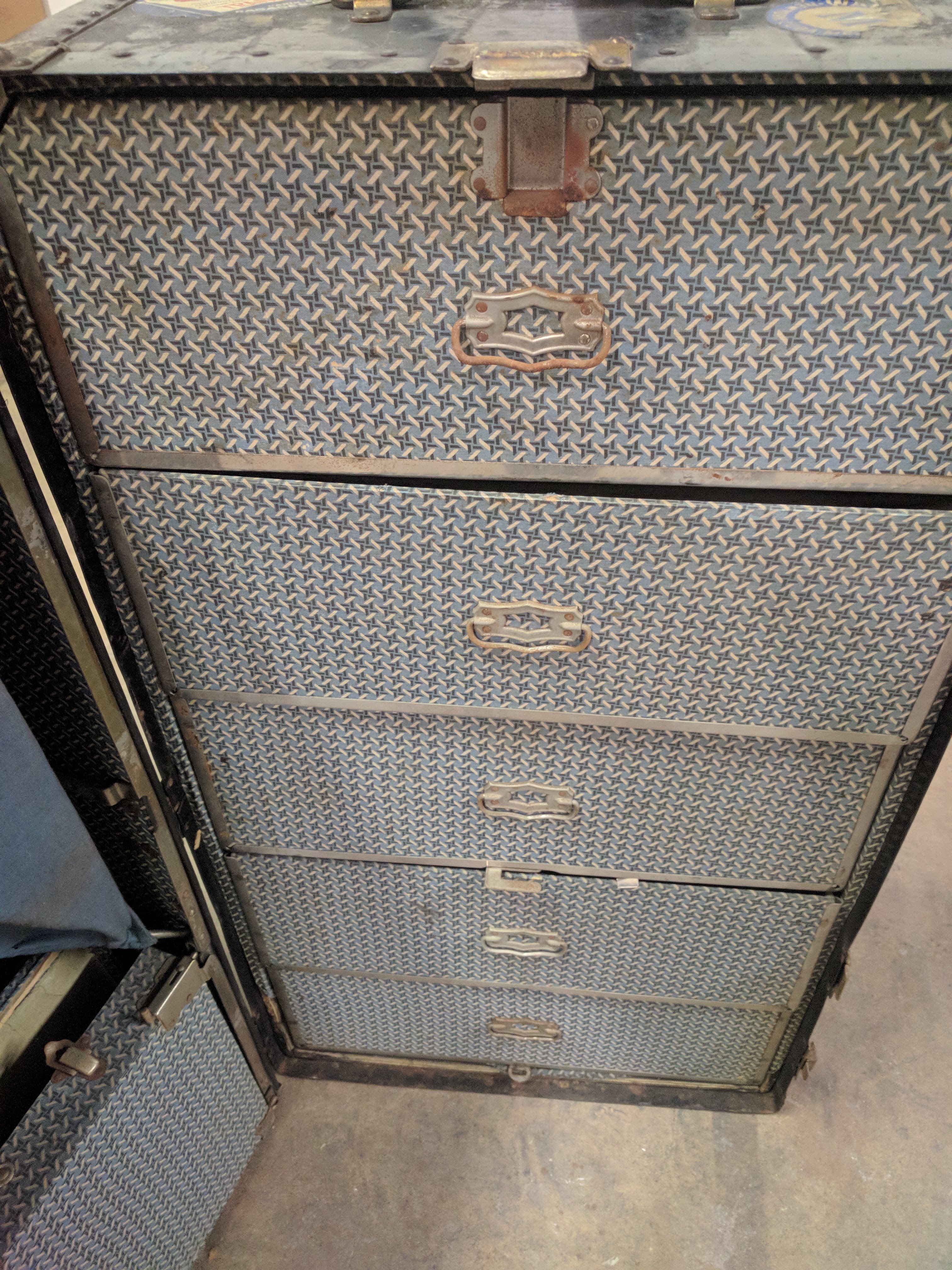 Vintage Wardrobe Steamer Trunk