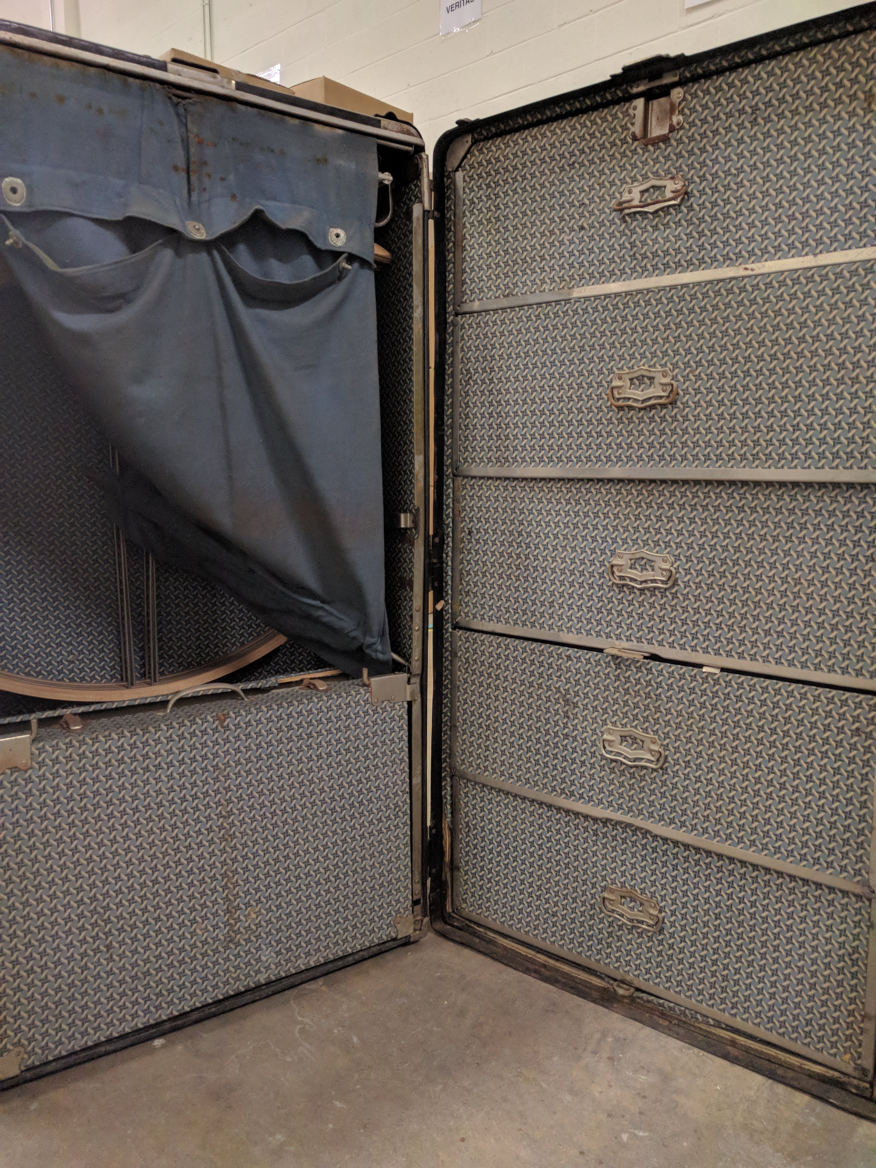 Vintage Wardrobe Steamer Trunk