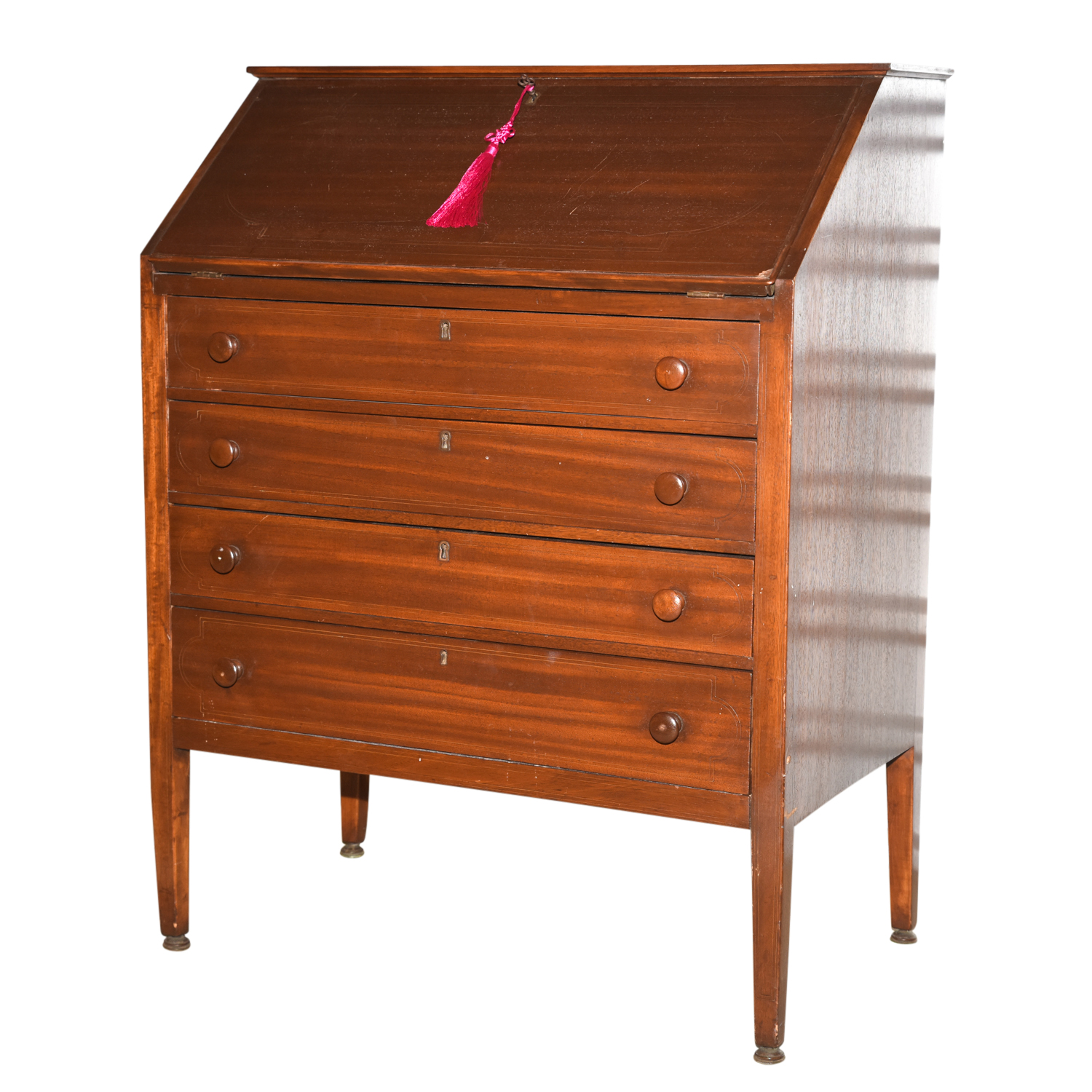 Mahogany Slant Front Secretary Chest