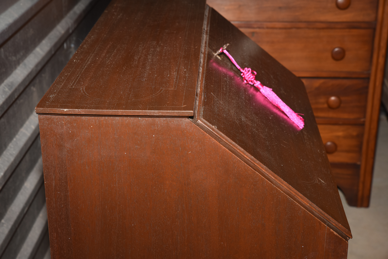 Mahogany Slant Front Secretary Chest