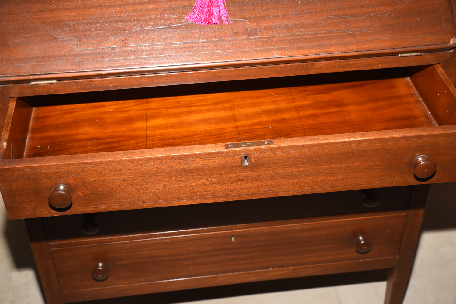 Mahogany Slant Front Secretary Chest