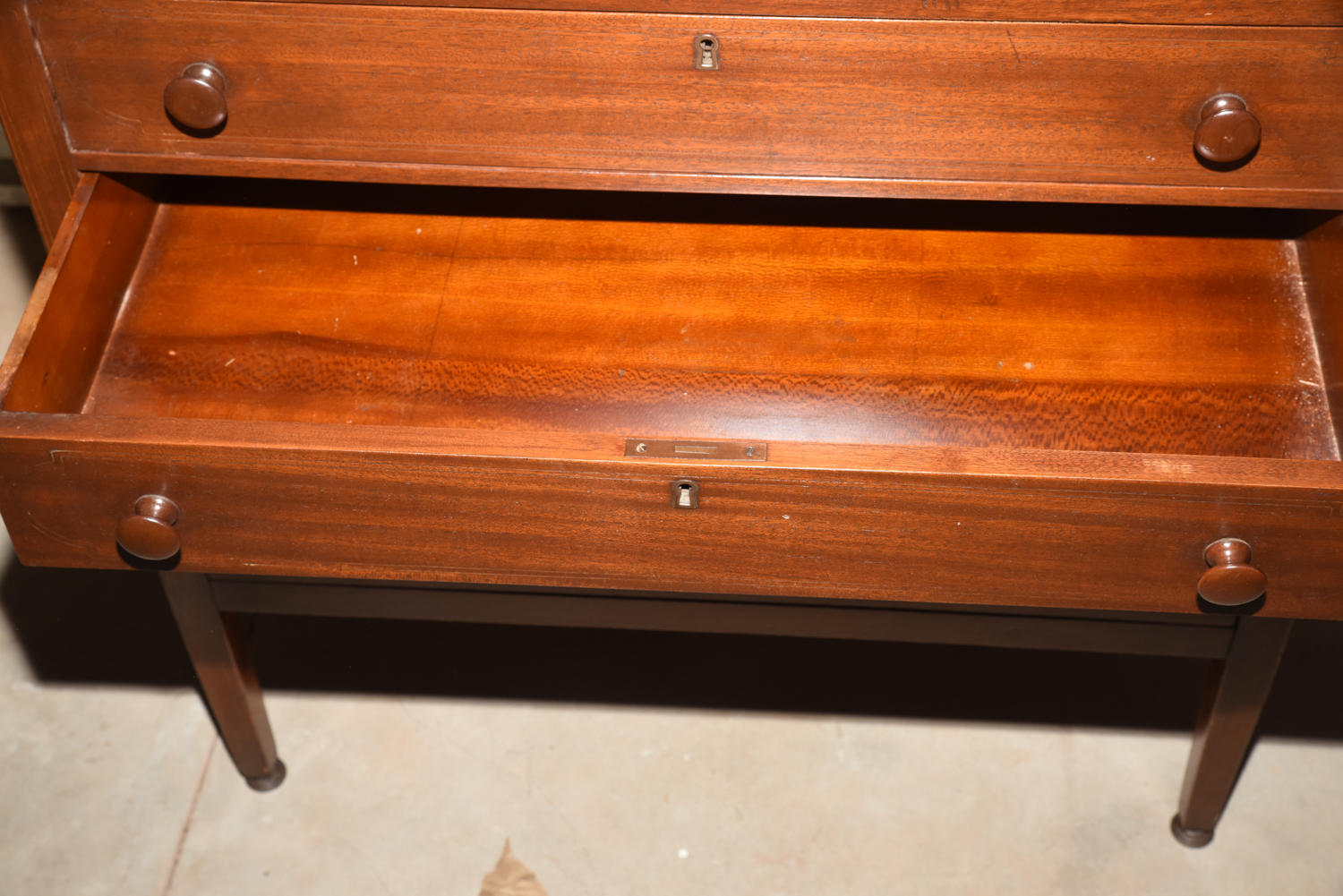 Mahogany Slant Front Secretary Chest