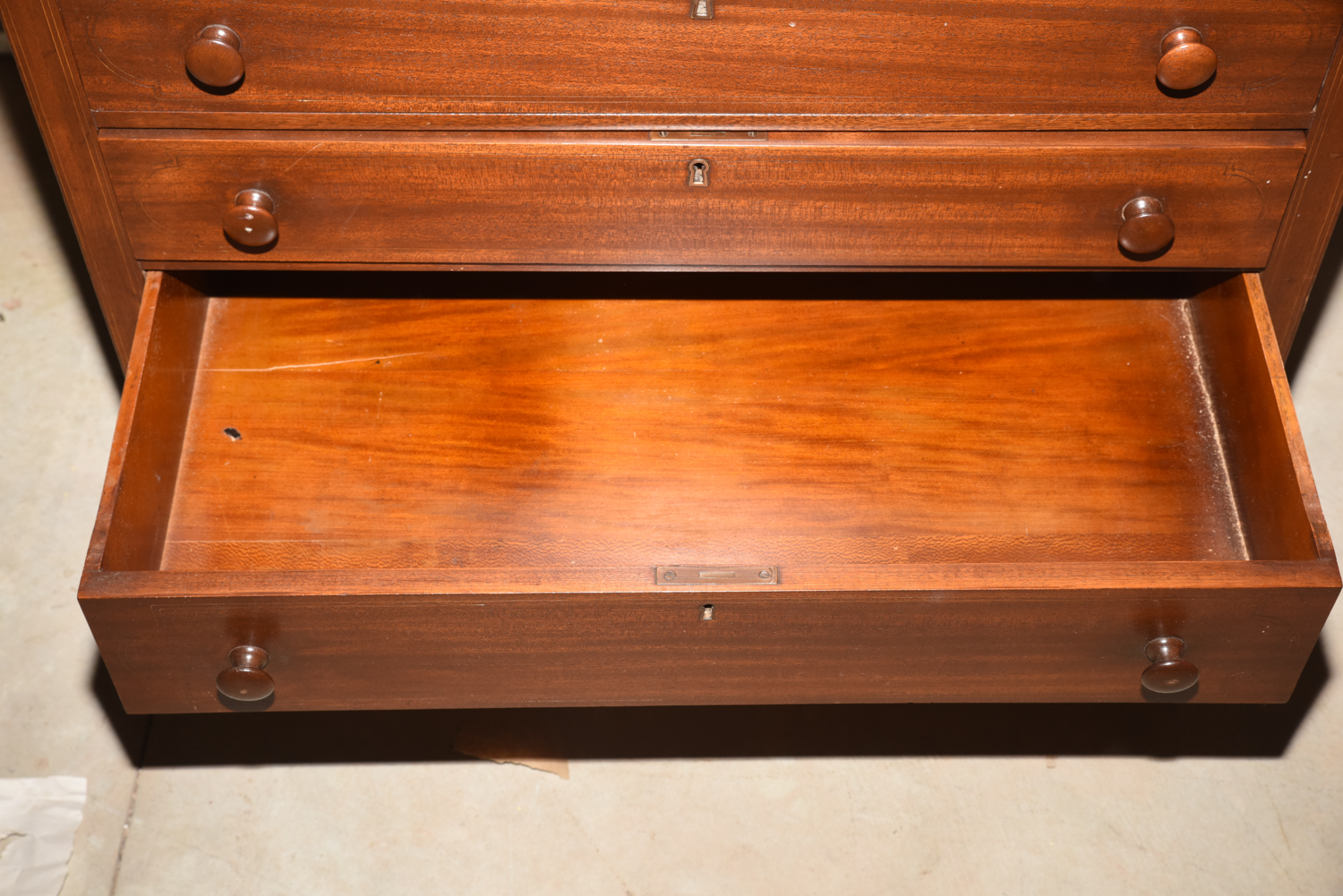 Mahogany Slant Front Secretary Chest