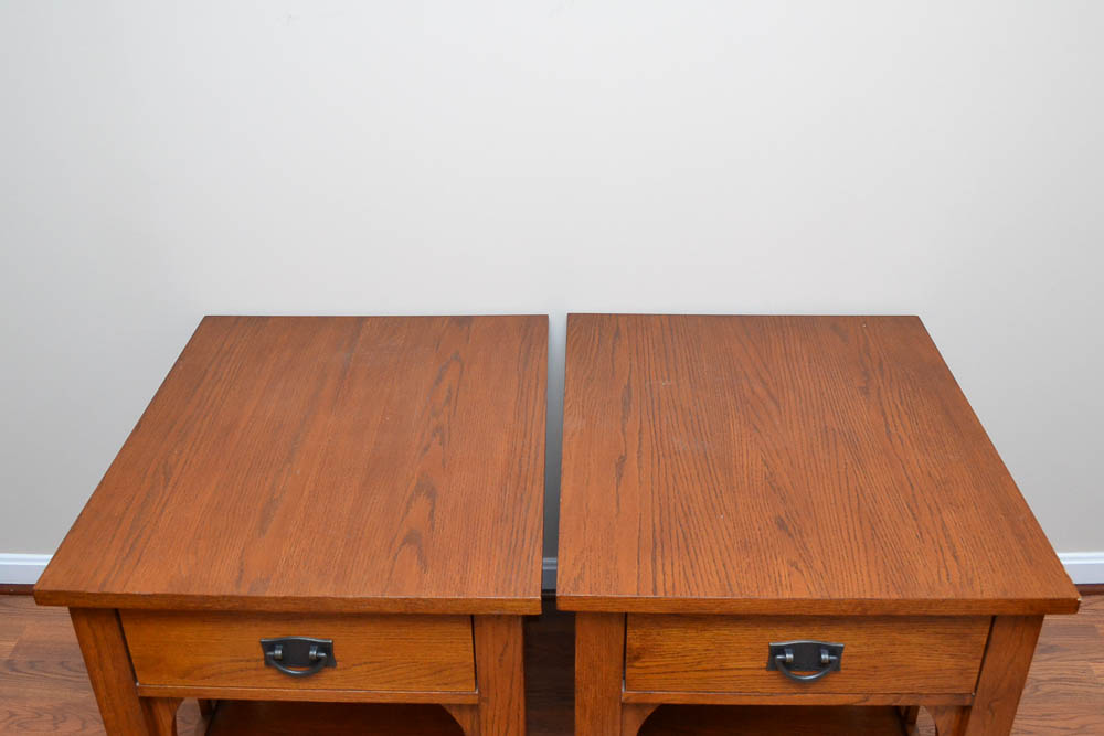 Thomasville "Impressions" Mission Style Oak End Tables