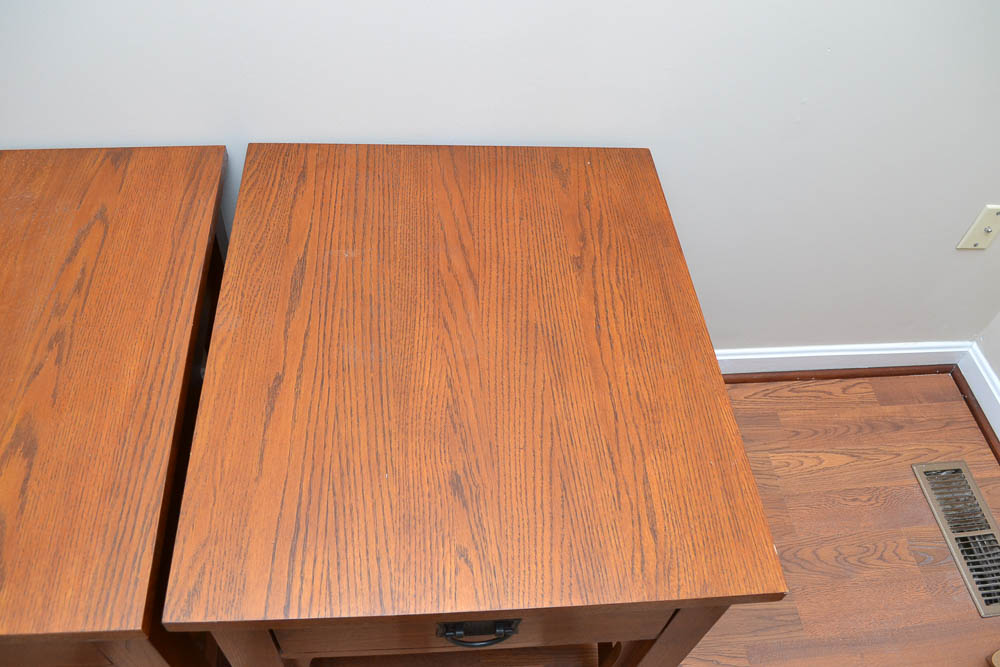 Thomasville "Impressions" Mission Style Oak End Tables