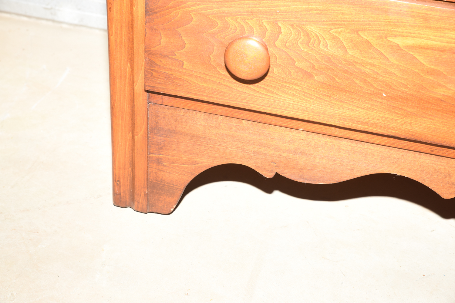 Antique Early Victorian Pine Chest of Drawers with Mirror