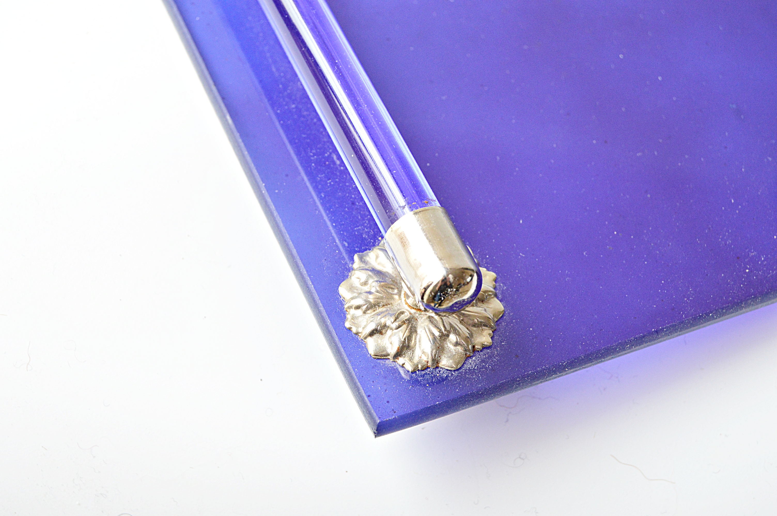 Vintage Cobalt Blue Glass Vanity Tray