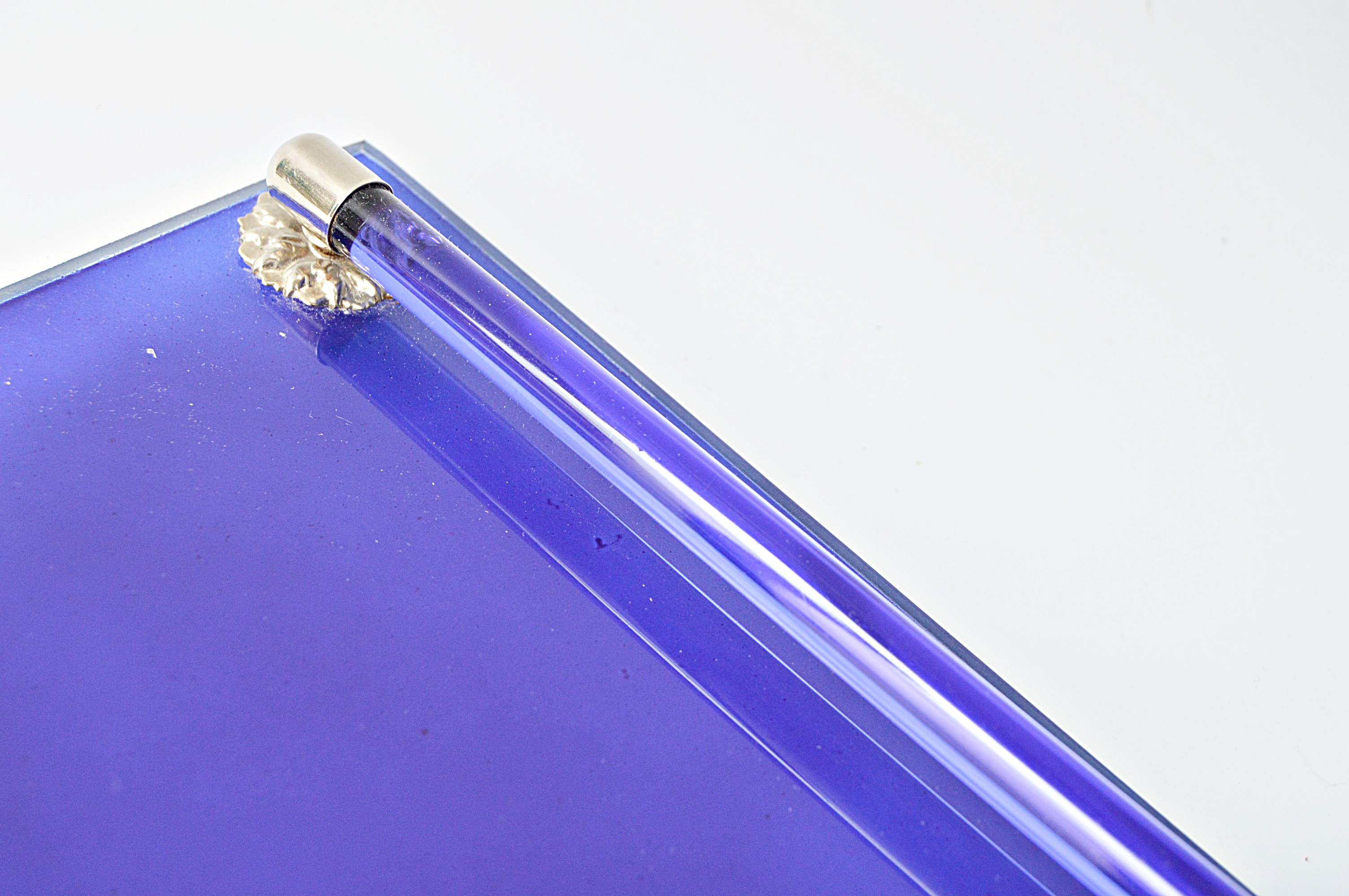 Vintage Cobalt Blue Glass Vanity Tray