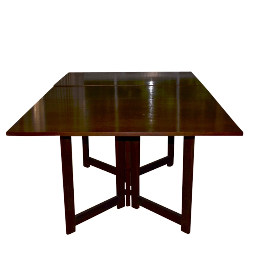 Mid Century Modern Walnut Gateleg Dining Table