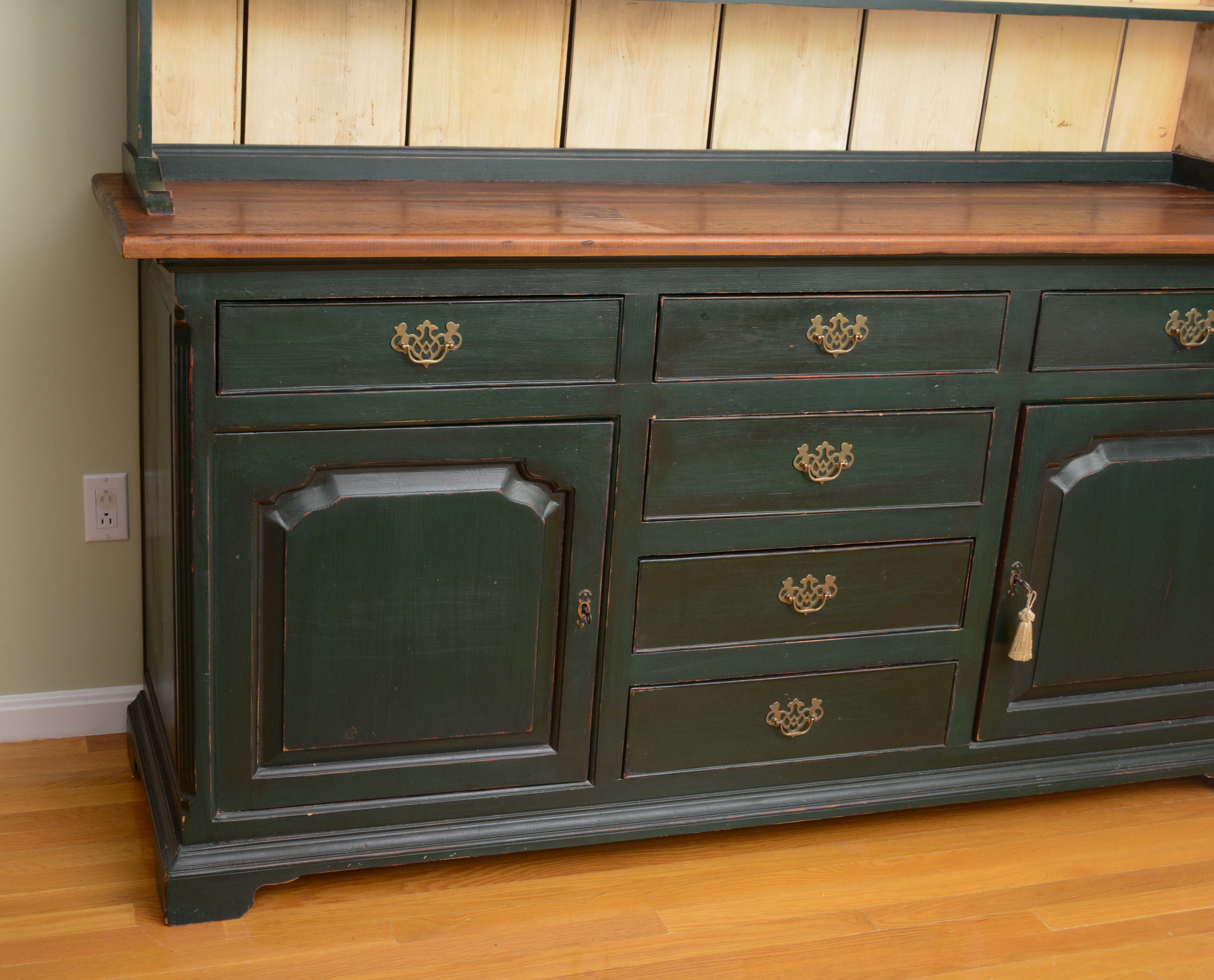 Vintage Colonial Style Painted Cupboard