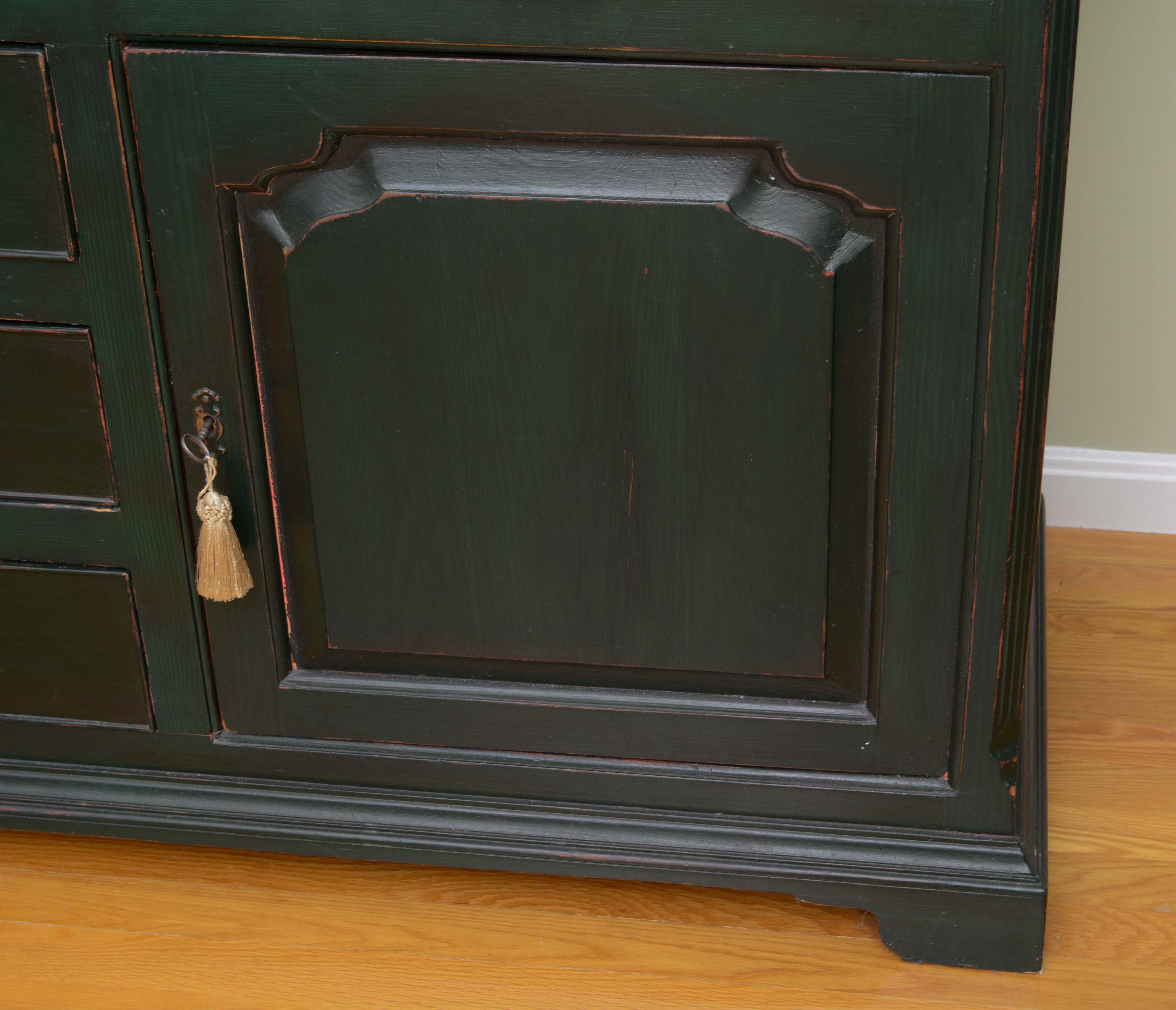 Vintage Colonial Style Painted Cupboard