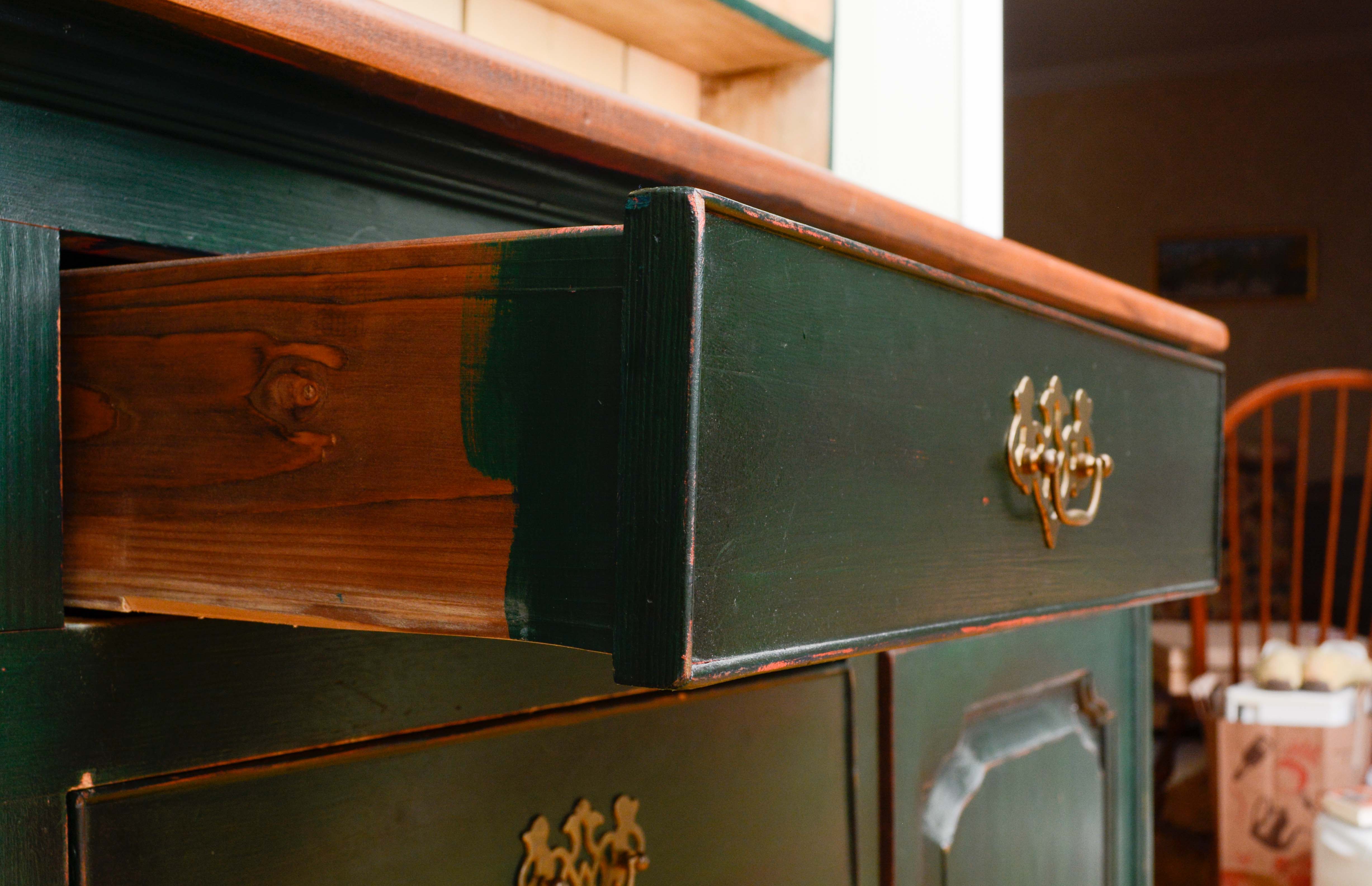 Vintage Colonial Style Painted Cupboard