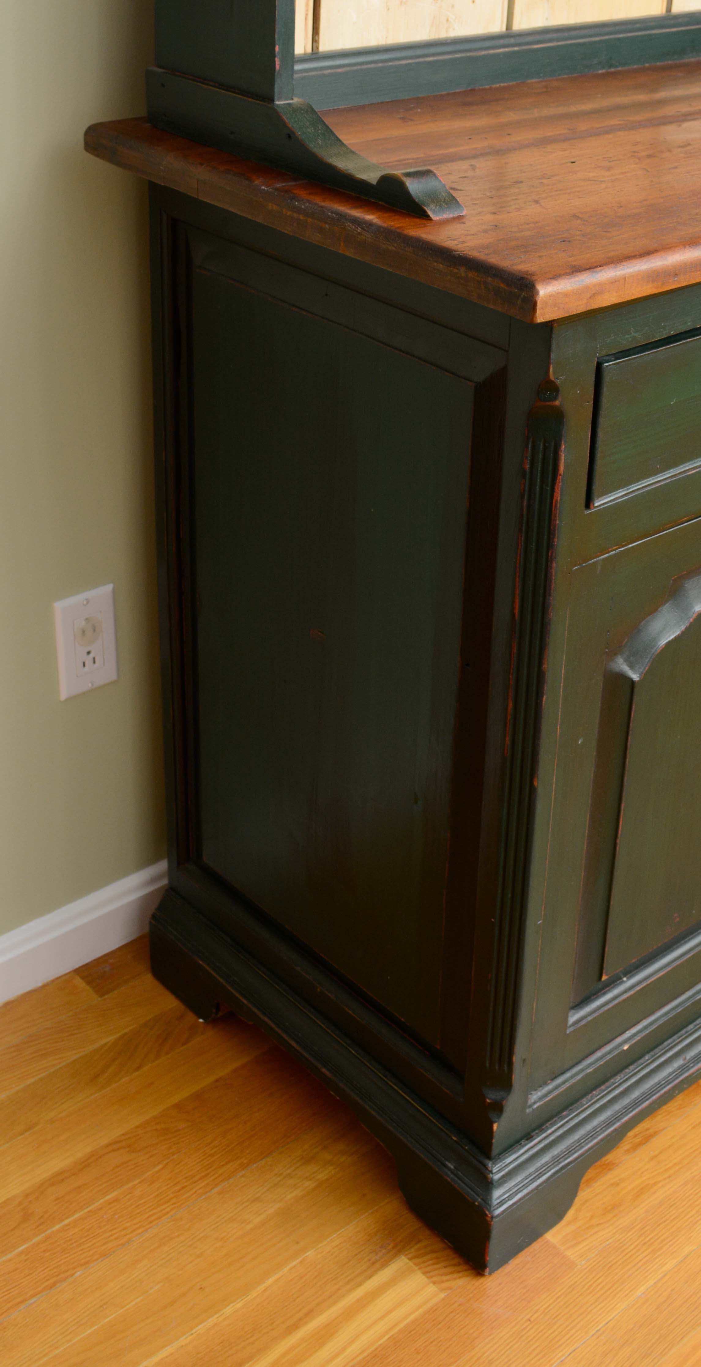 Vintage Colonial Style Painted Cupboard