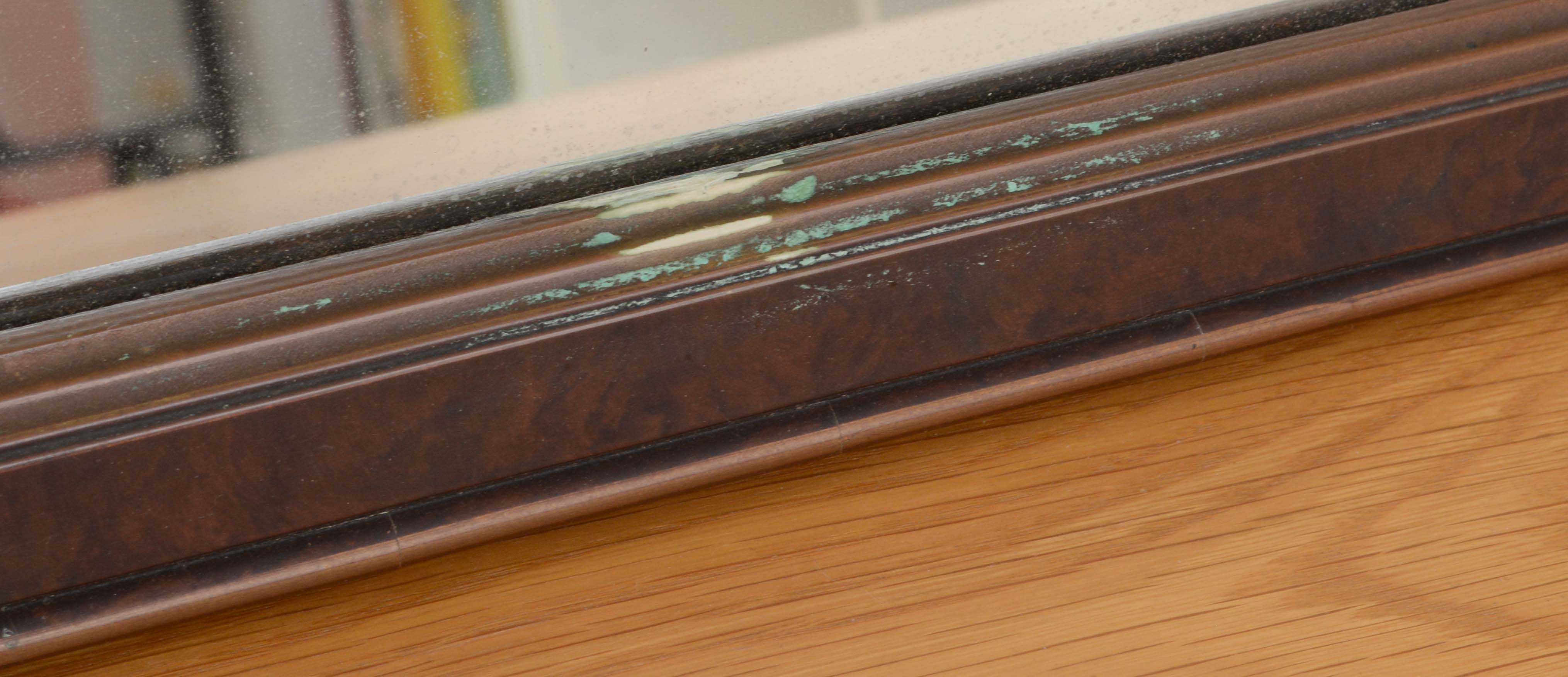 Vintage Victorian-Style Wood Framed Sofa Mirror