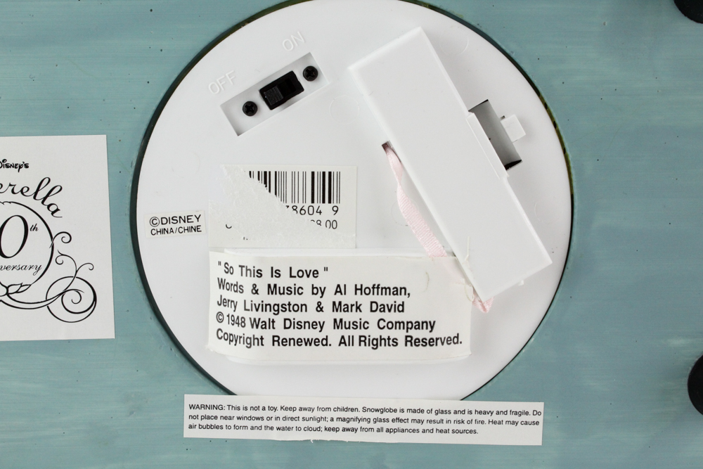 Disney Cinderella "So This Is Love" Snowglobe