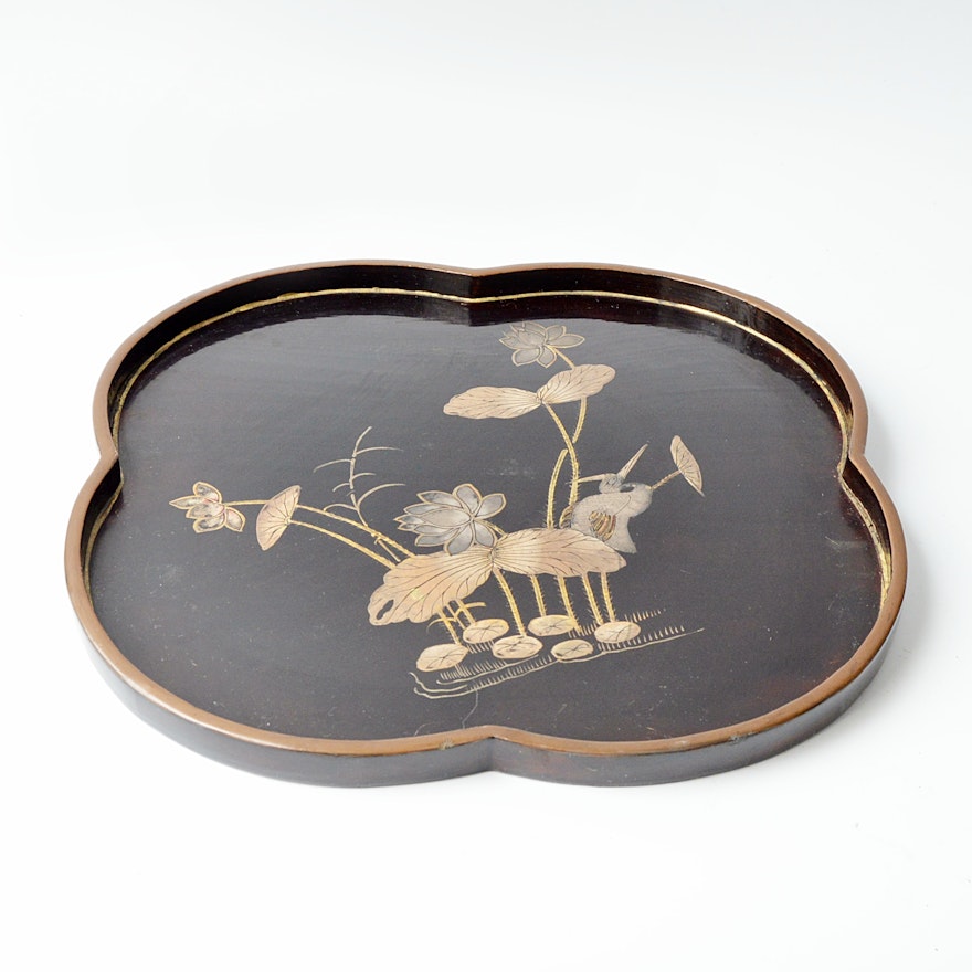 Vintage Japanese Lacquered Tray