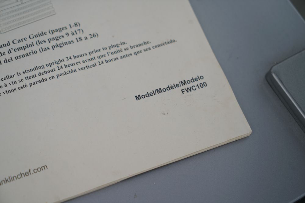 Franklin Chef 100 Bottle Wine Cellar