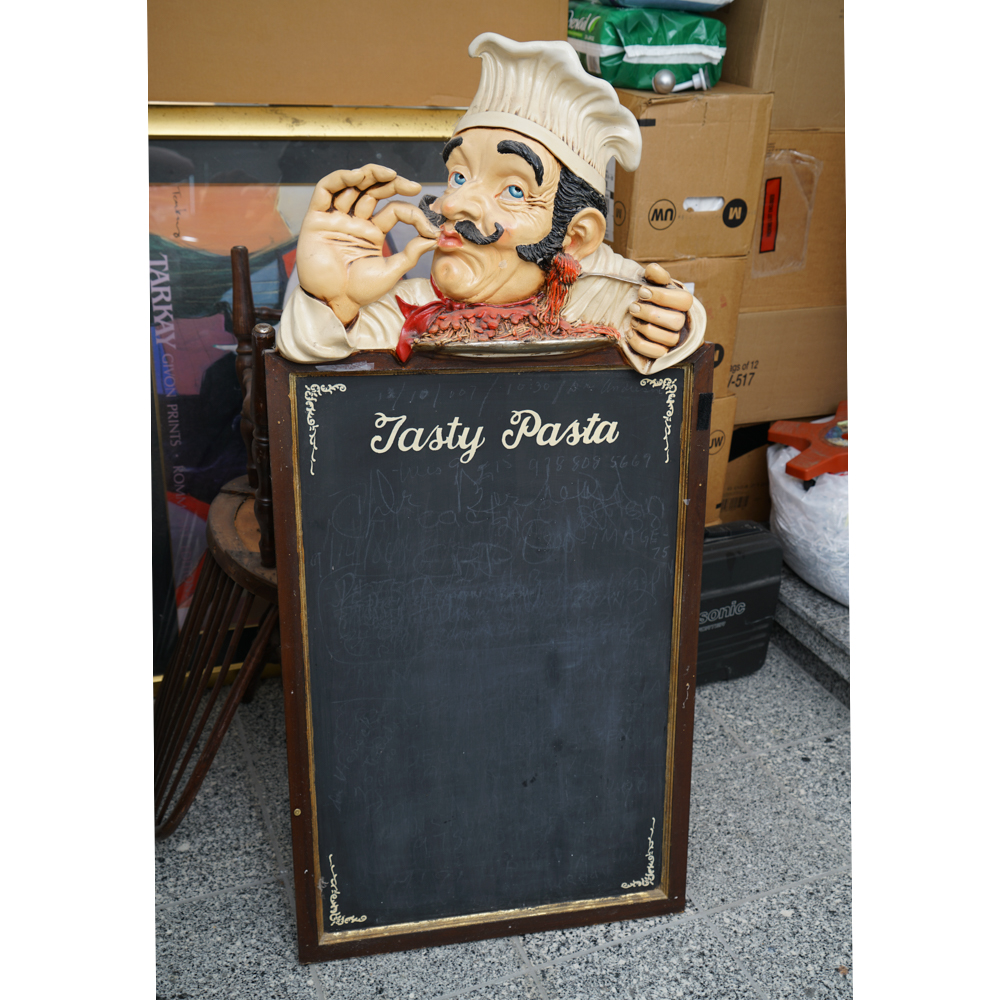 Decorative "Tasty Pasta" Chef Menu Board