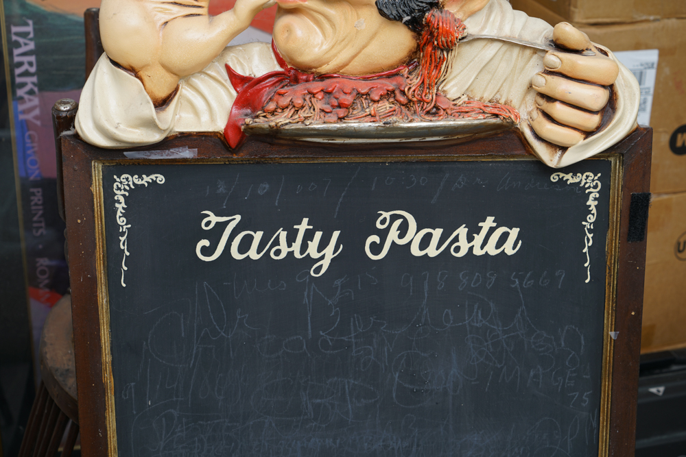 Decorative "Tasty Pasta" Chef Menu Board