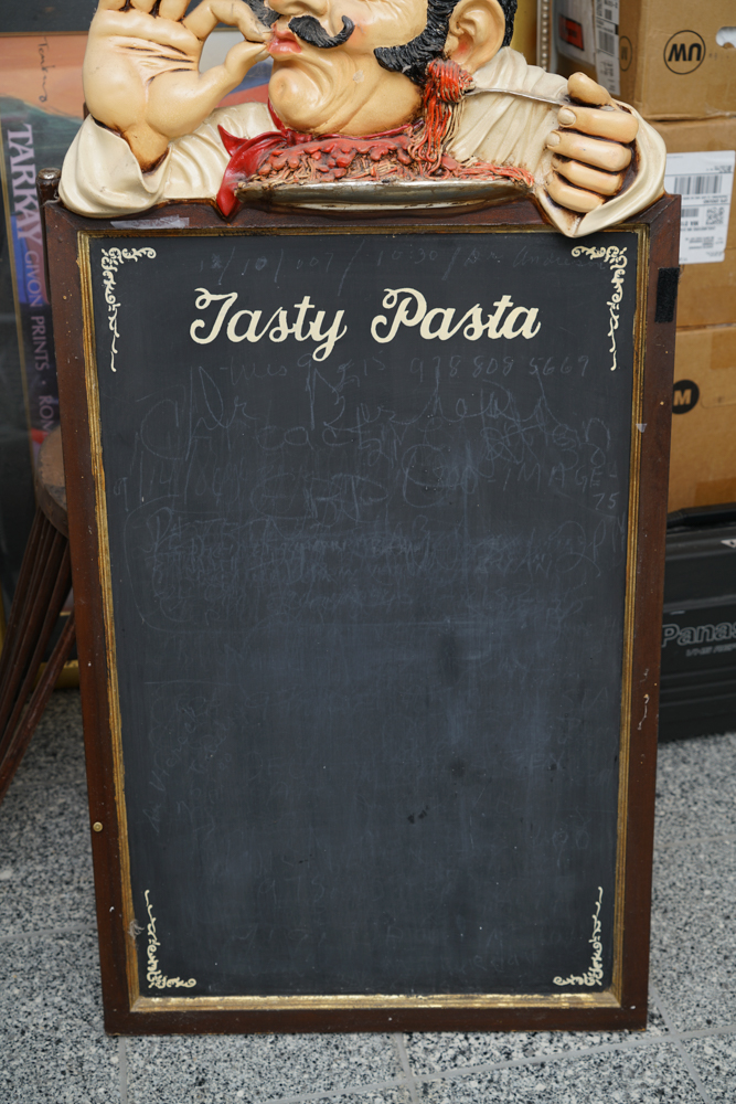 Decorative "Tasty Pasta" Chef Menu Board