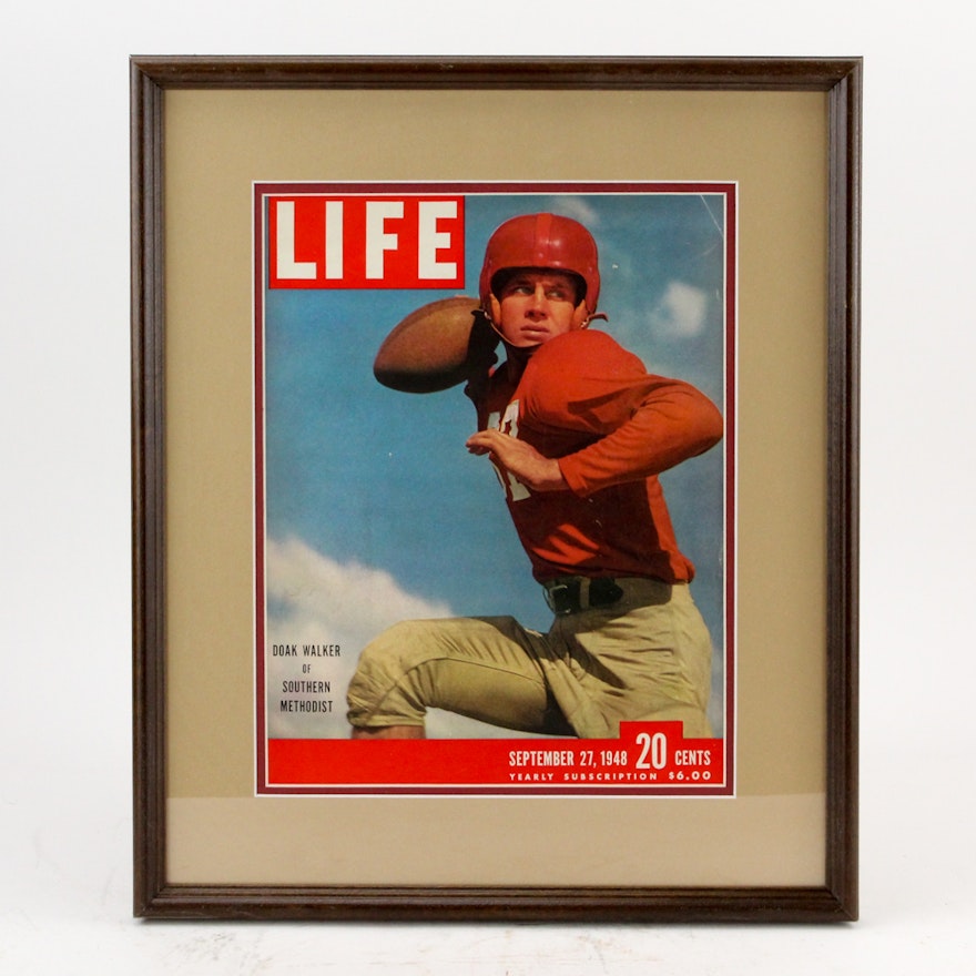 1948 "Life" Magazine Cover Featuring Heisman Trophy Winner Doak Walker
