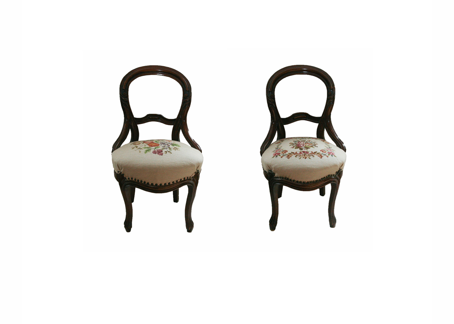 Vintage Victorian Renaissance Revival Style Side Chairs