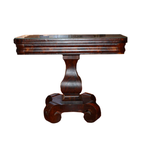 Antique Empire Style Mahogany Card Table