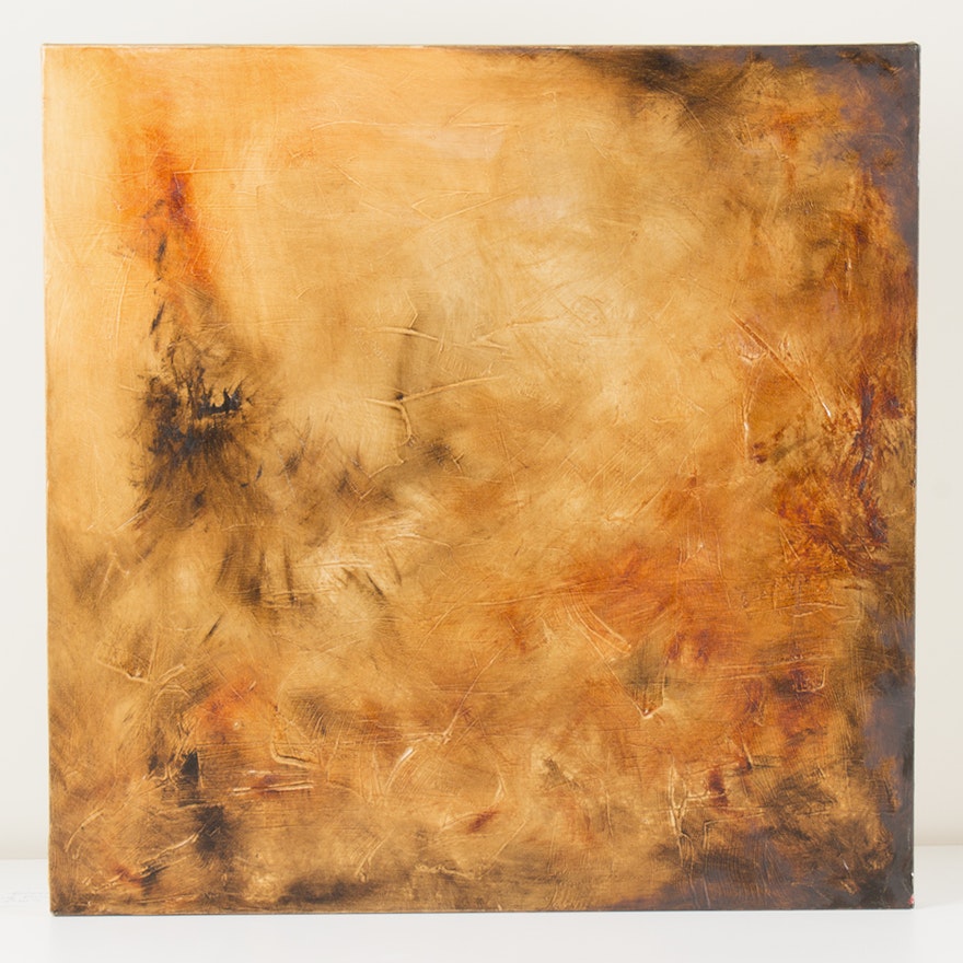 Rhona LK Schonwald Oil Painting "Brown Color Poem"