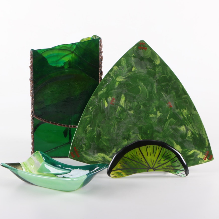 Fused Art Glass and Ceramic Decorative Objects