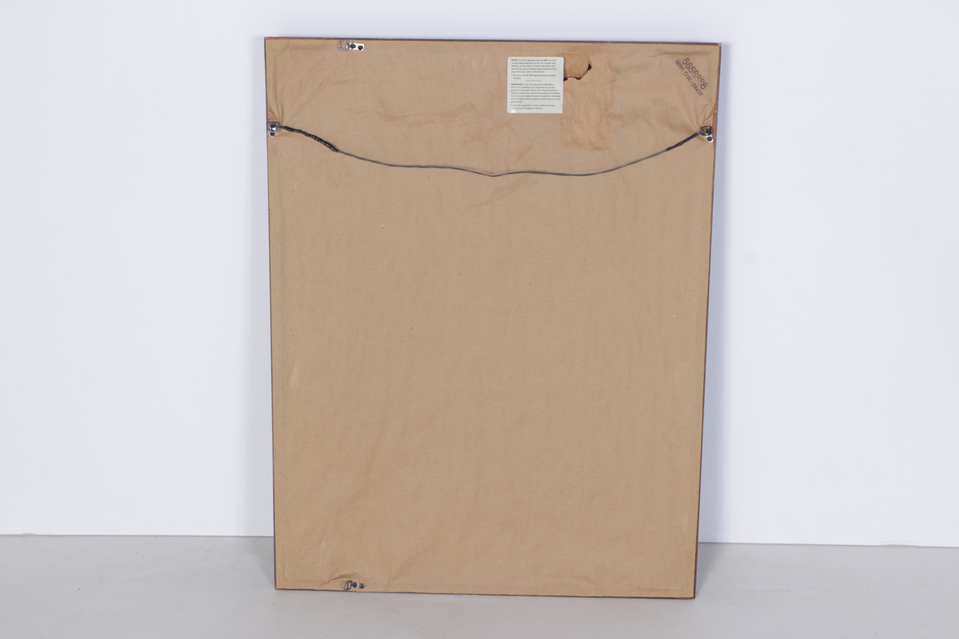 Two Toned Wood and Metal Framed Wall Mirror