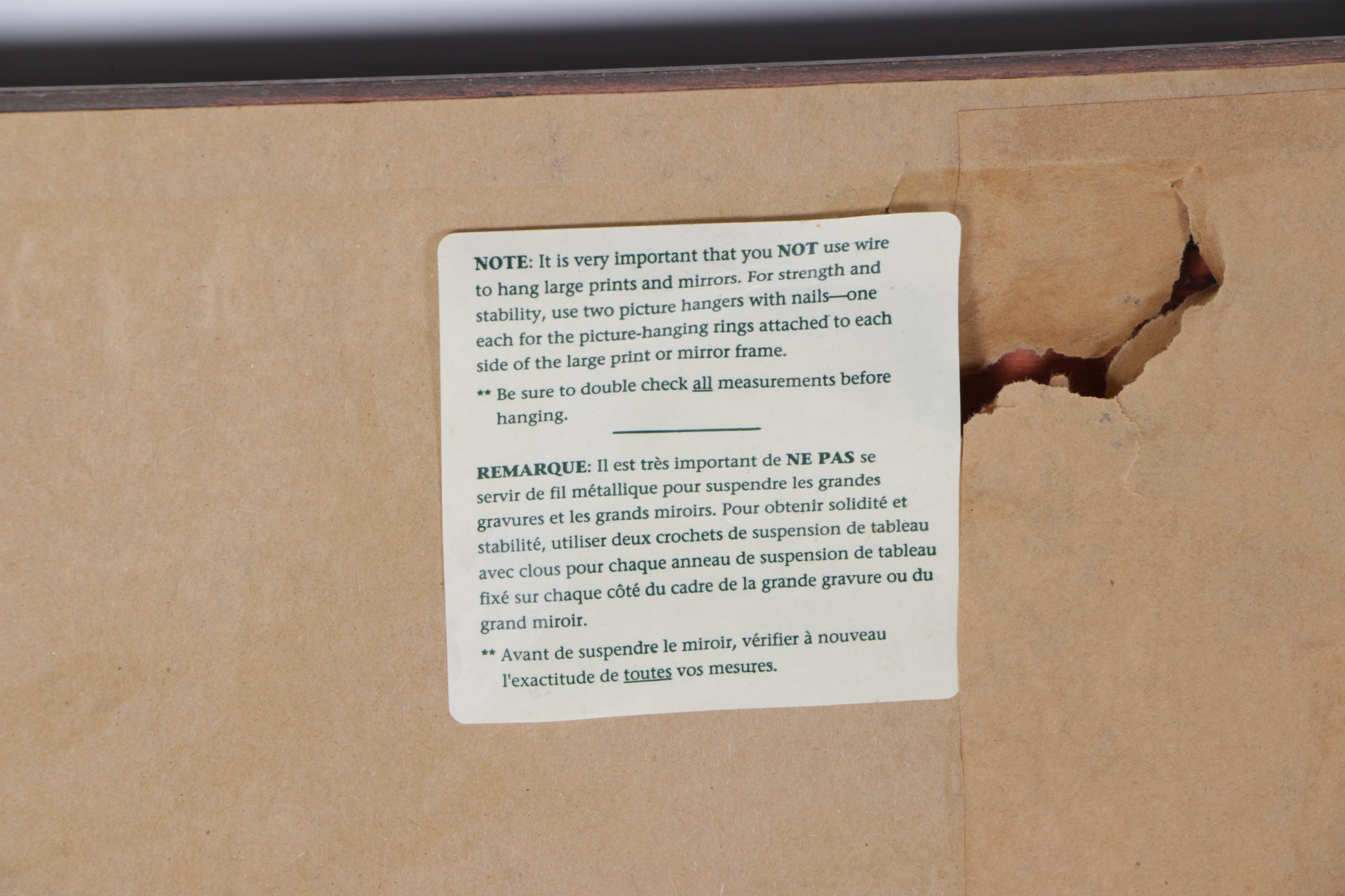 Two Toned Wood and Metal Framed Wall Mirror