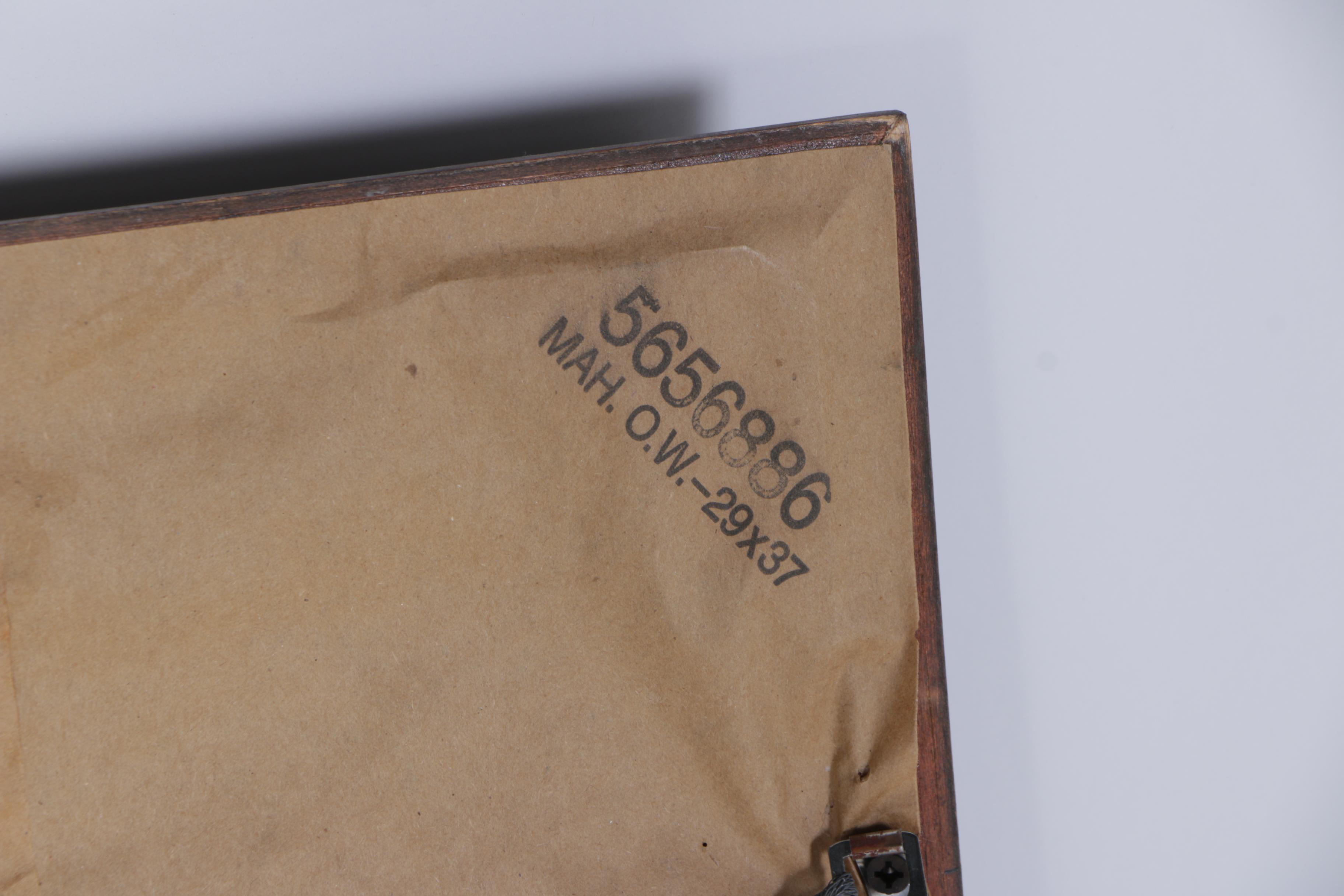 Two Toned Wood and Metal Framed Wall Mirror