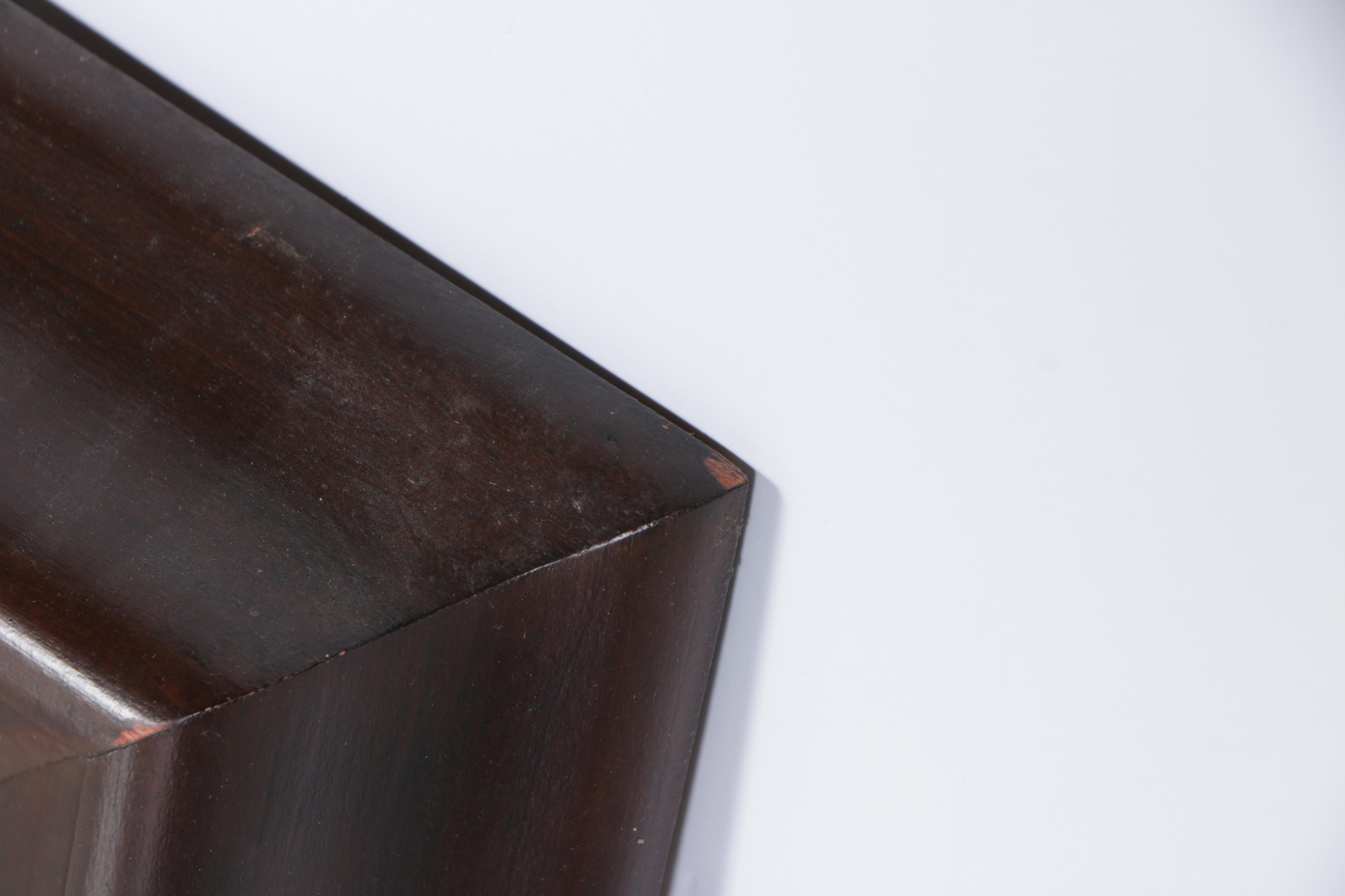 Two Toned Wood and Metal Framed Wall Mirror