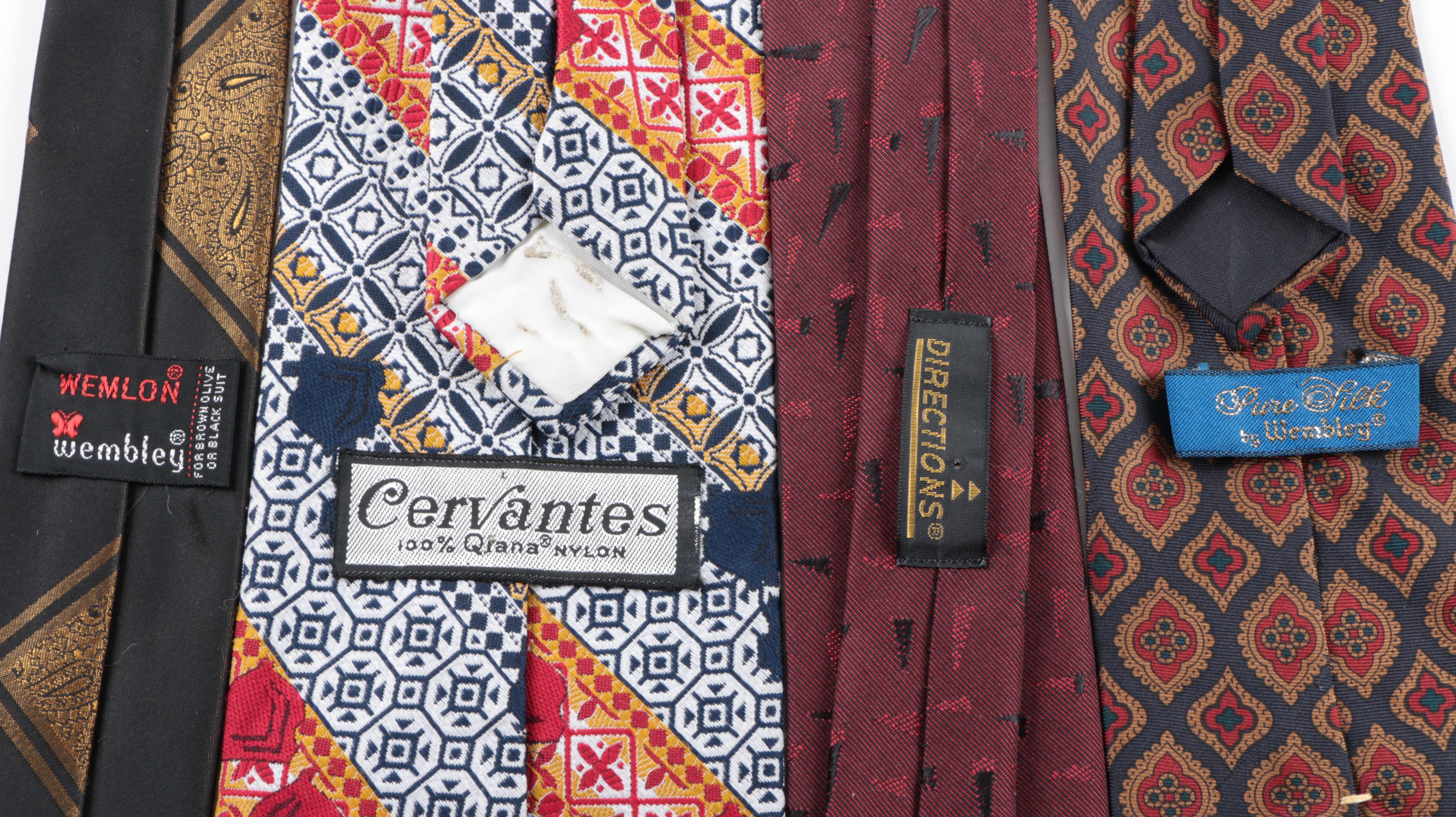 Men's Neckties Including Oscar de la Renta, Bill Blass and Wembley