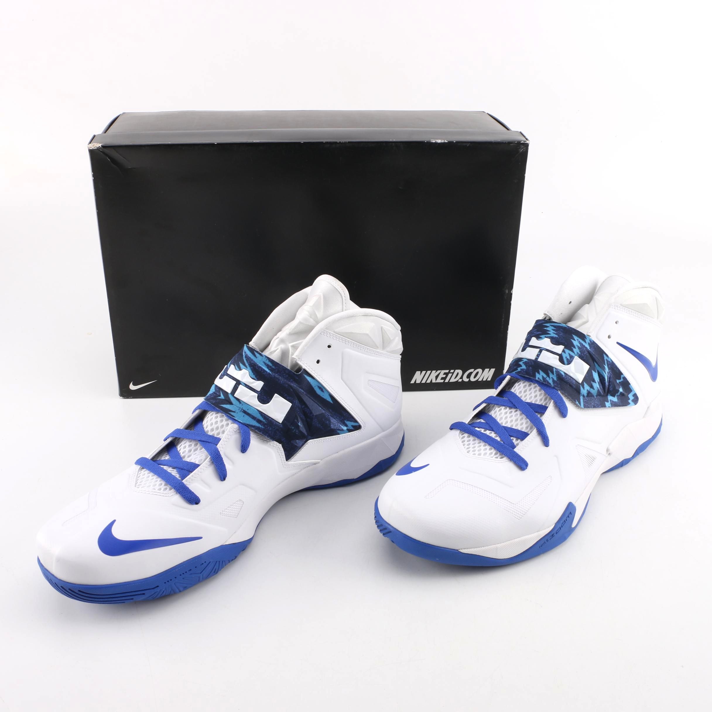 Men's UK Team Issued Nike Zoom LeBron James Soldier VII Basketball Sneakers