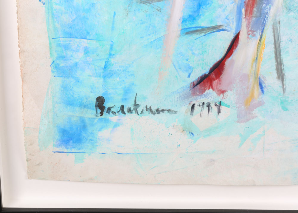 Andy Braitman Oil on Cotton Painting "Blue Man"