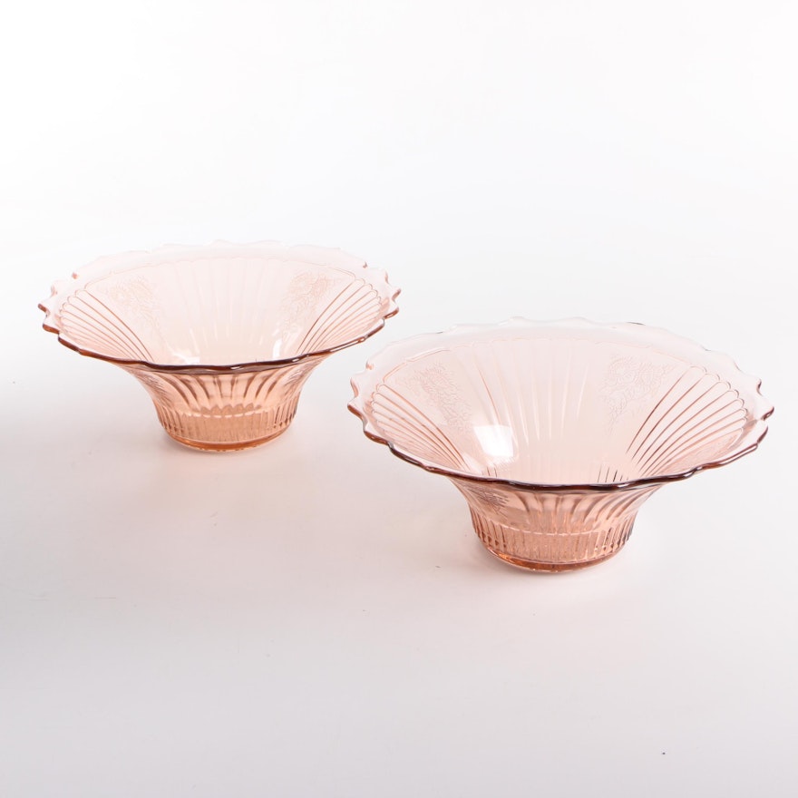 Anchor Hocking "Mayfair Pink" Depression Glass Bowls