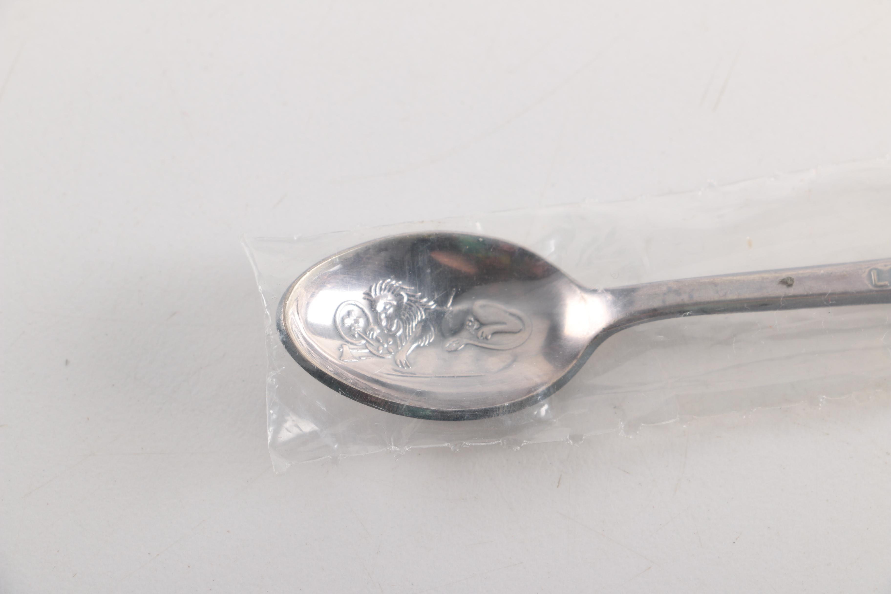 Simpson, Hall, Miller & Co Sterling Spoon with Sterling and Silver Plate Spoons
