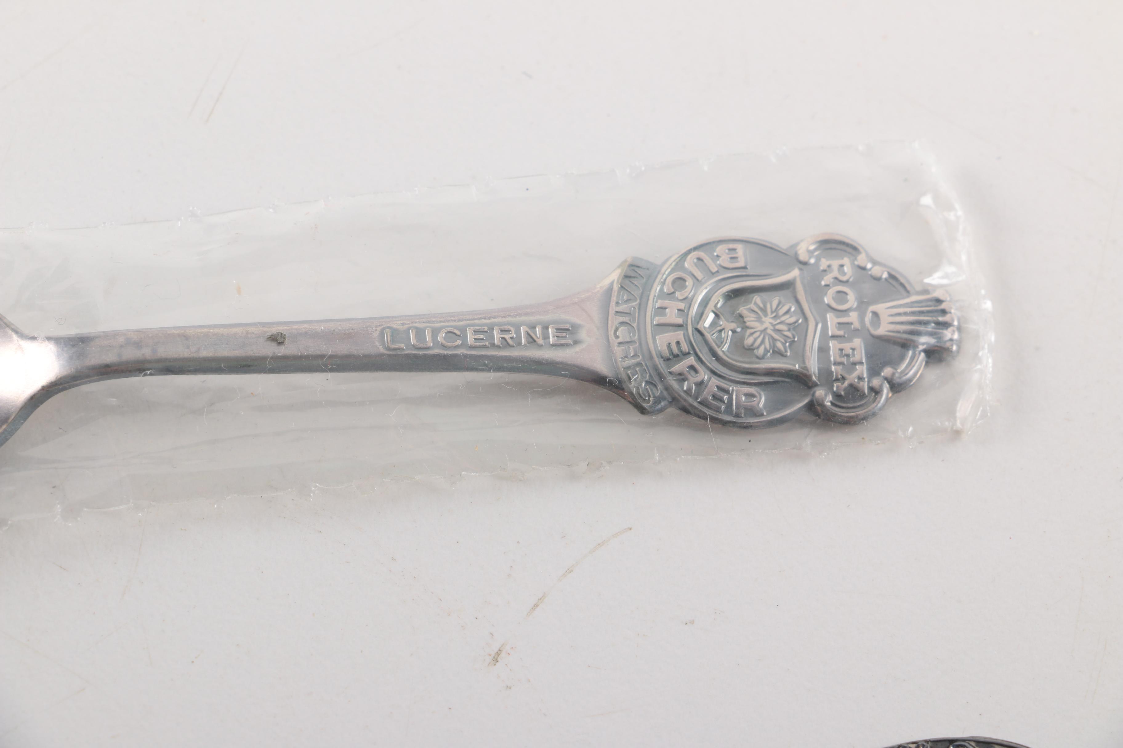 Simpson, Hall, Miller & Co Sterling Spoon with Sterling and Silver Plate Spoons