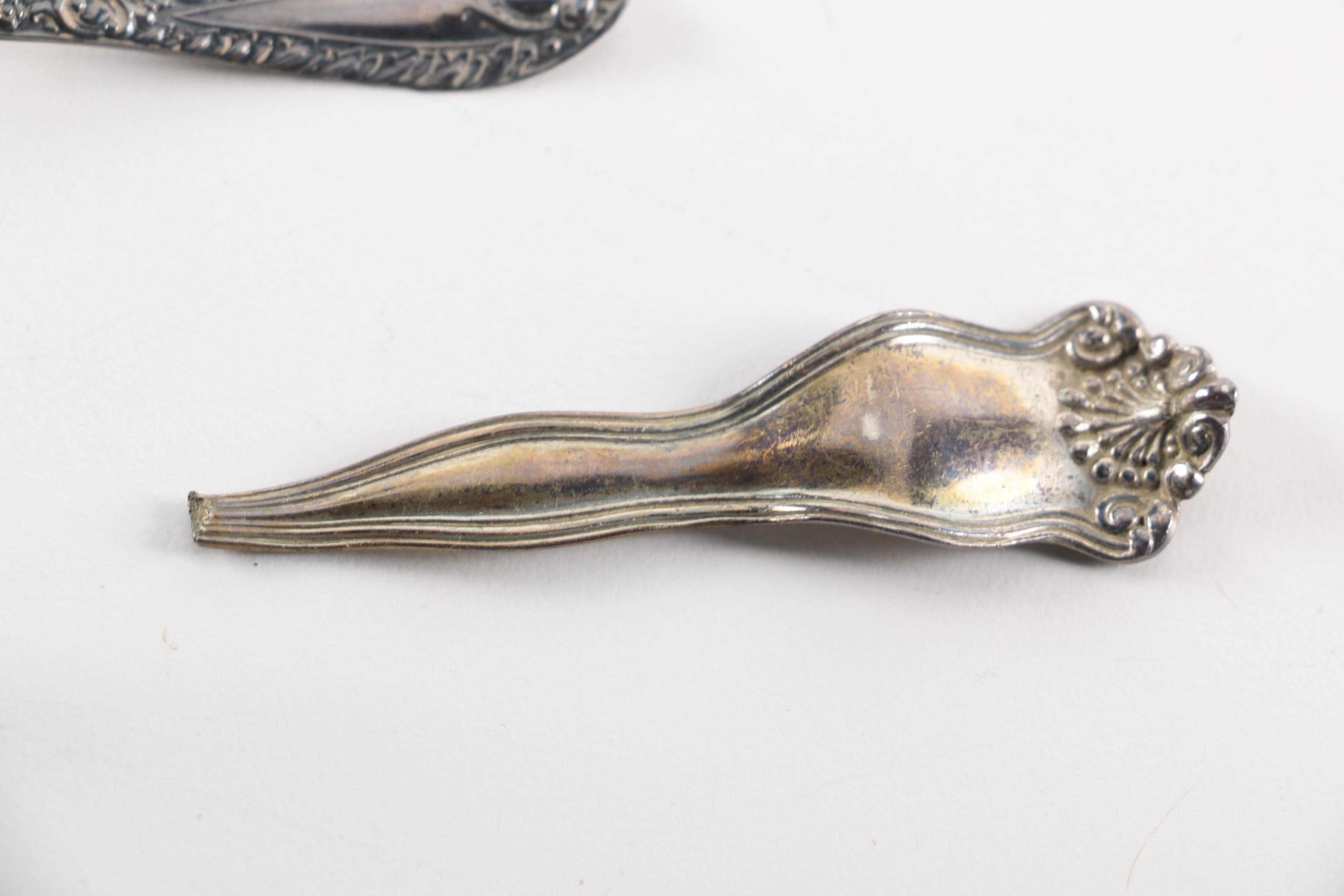 Simpson, Hall, Miller & Co Sterling Spoon with Sterling and Silver Plate Spoons