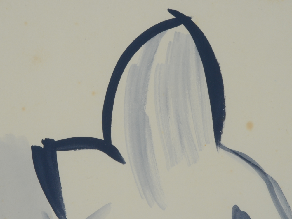 Carol Mathews Original Watercolor "Gray Nude"