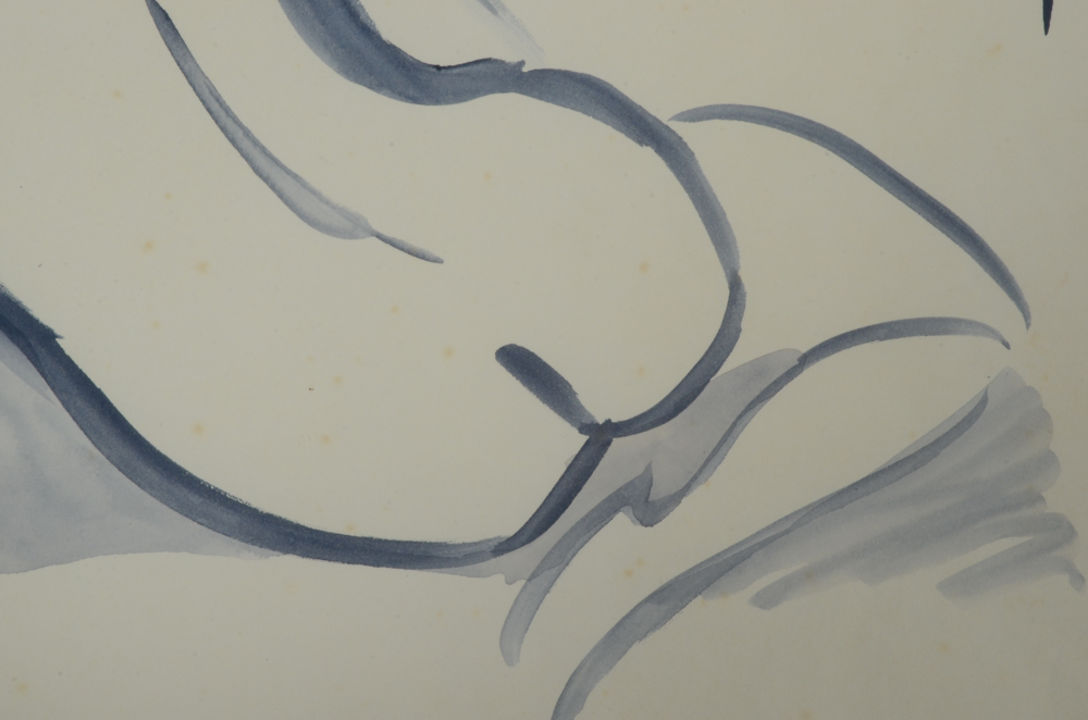 Carol Mathews Original Watercolor "Gray Nude"