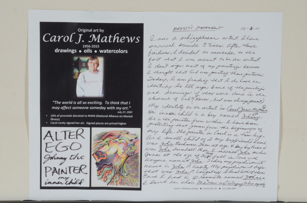 Carol Mathews Original Watercolor "Gray Nude"